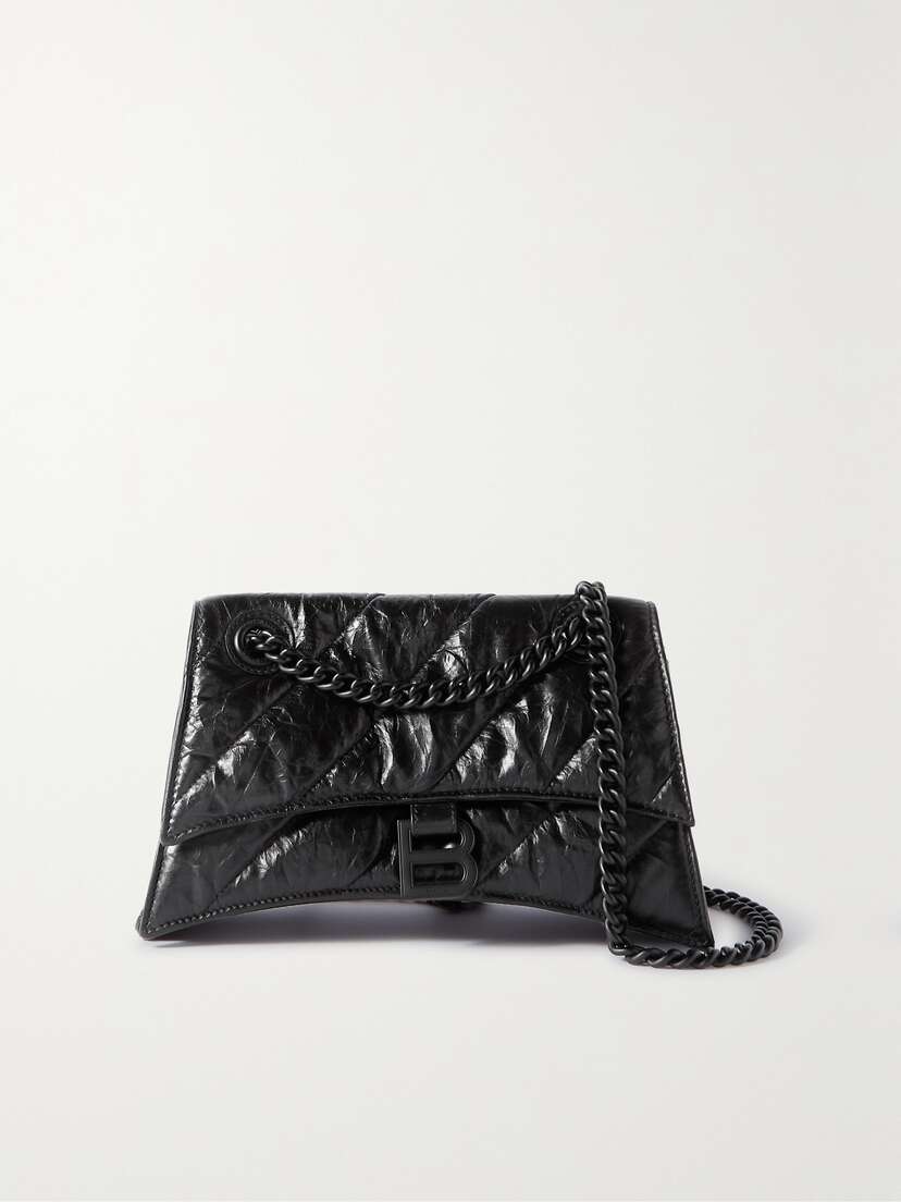 Balenciaga Crush Small Quilted Crinkled-leather Shoulder Bag -  - One size