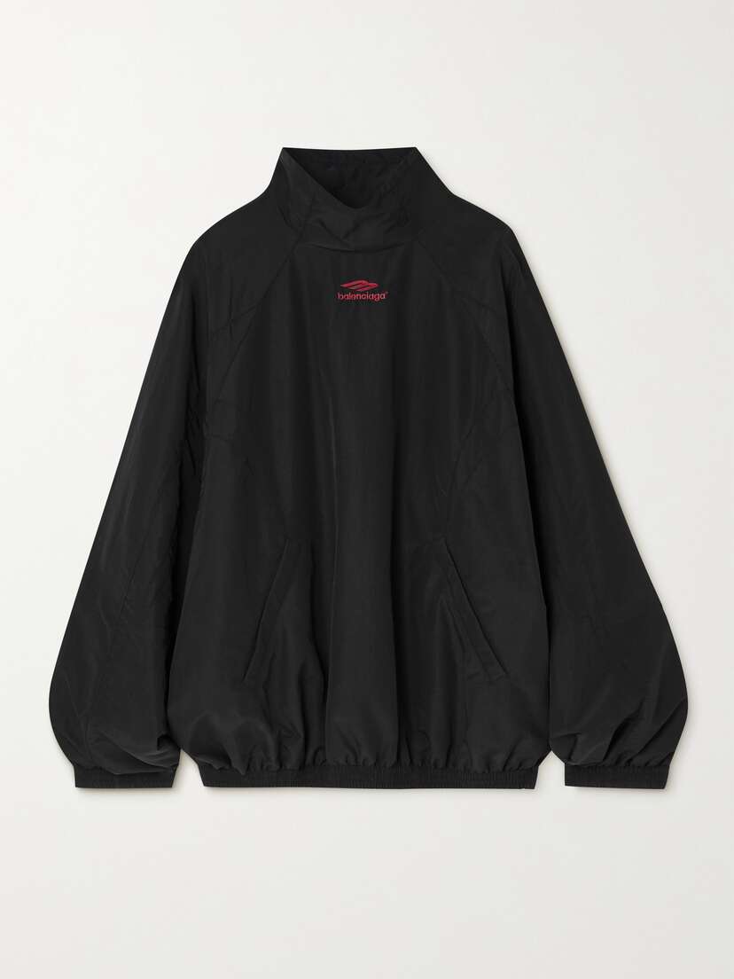 Balenciaga Oversized Embroidered Shell Track Jacket
