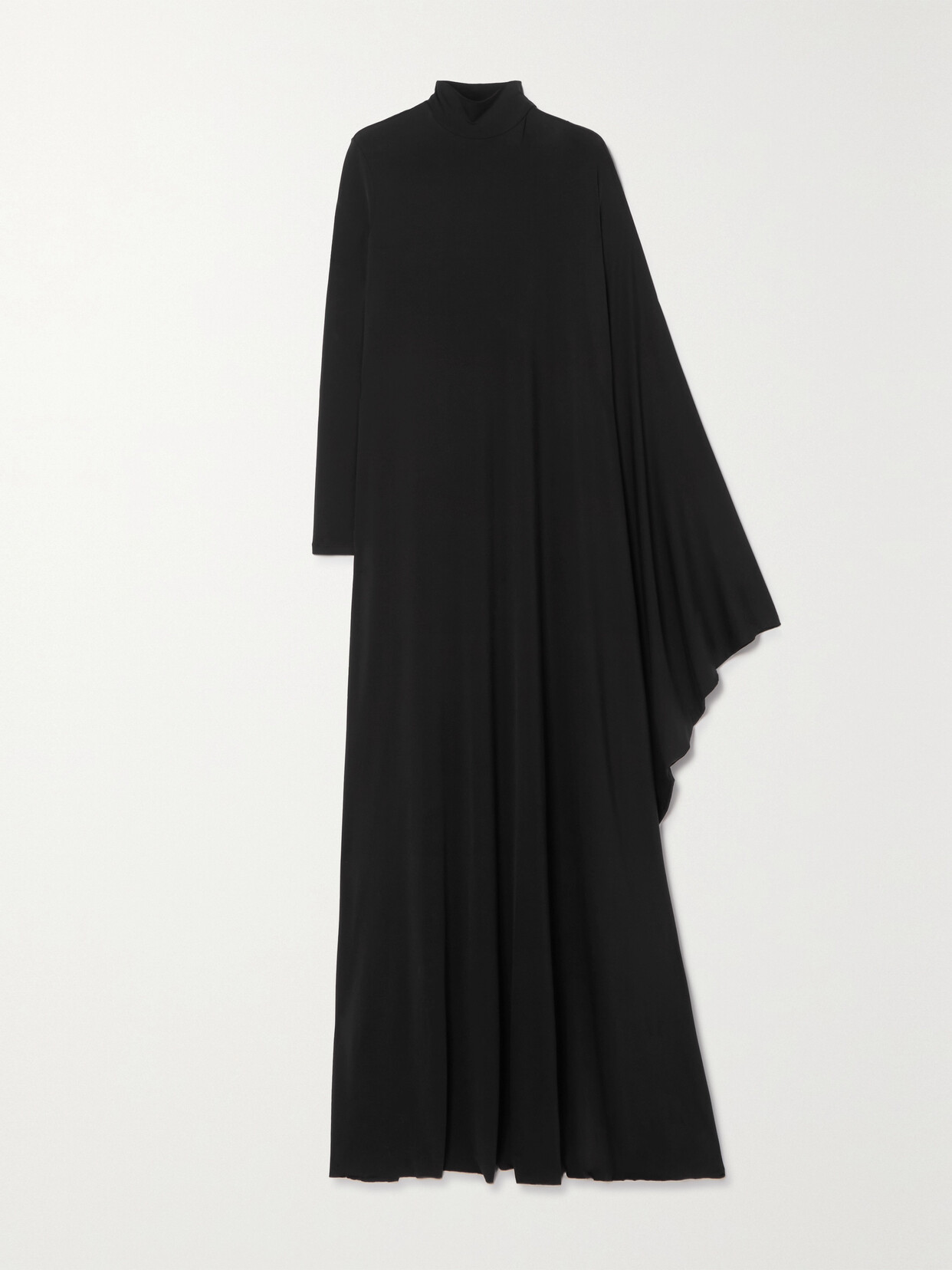 Balenciaga Minimal Stretch Nylon Maxi Dress In Black