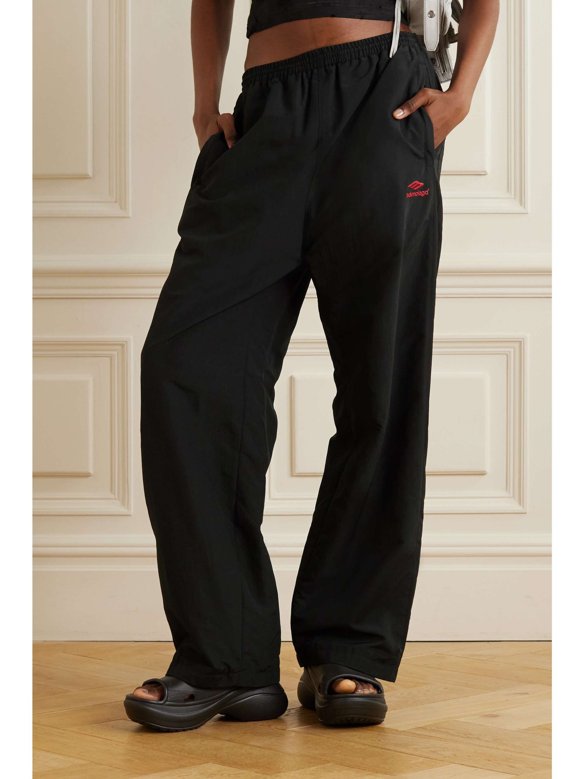 adidas originals bellista lace insert track pants in black