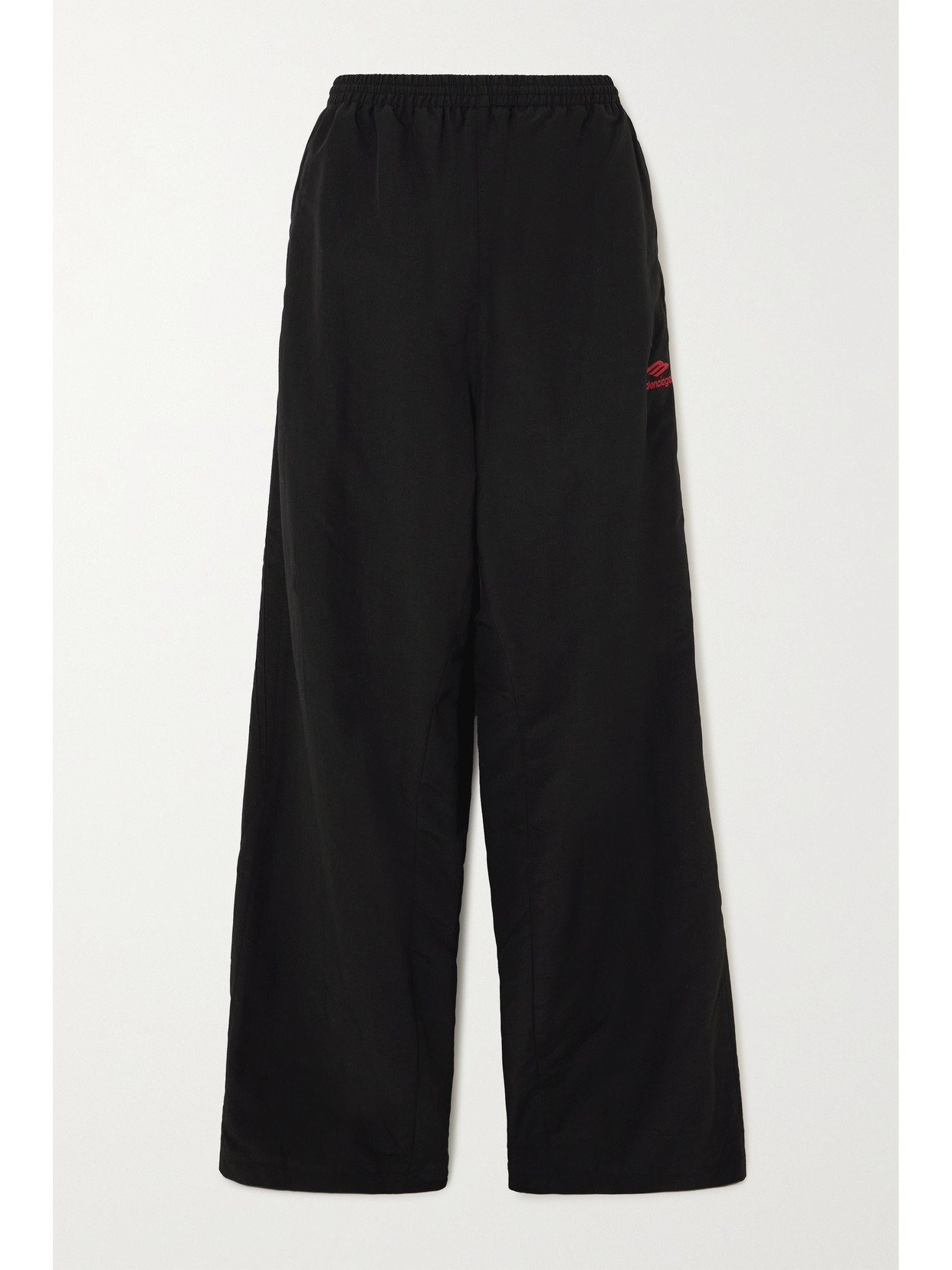 Balenciaga Embroidered Shell Track Pants - Black