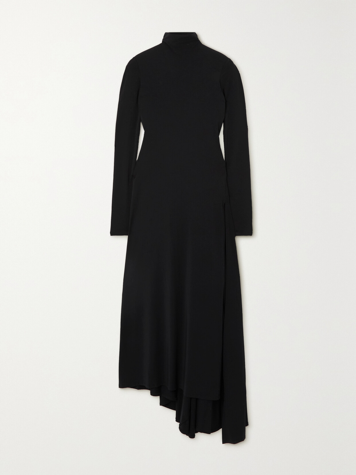 Balenciaga Draped Layered Stretch-modal Jersey Playsuit - Black