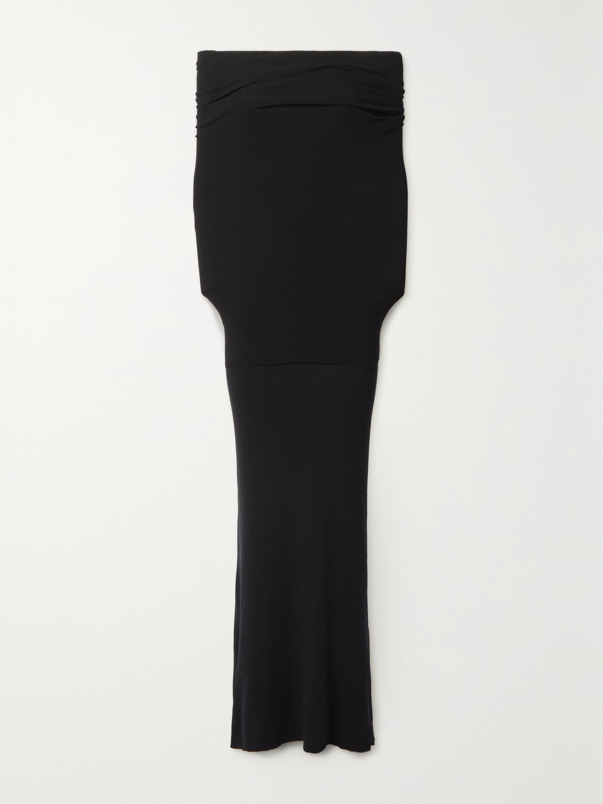 Balenciaga Off-the-shoulder Jersey Maxi Dress - Black