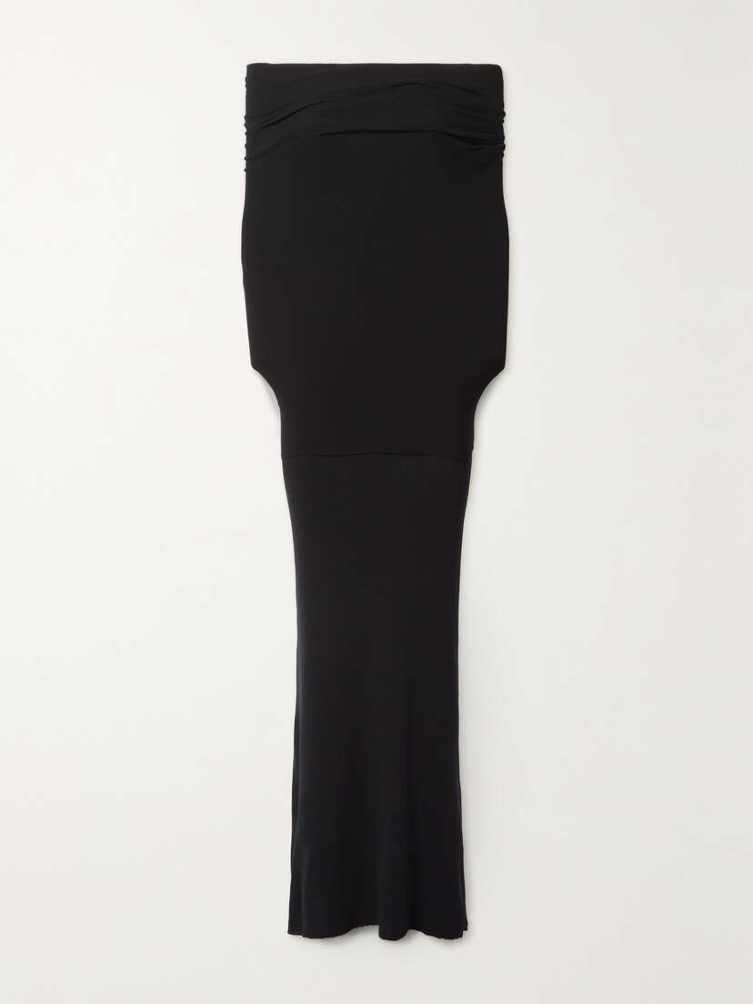 Balenciaga Off-the-shoulder Jersey Maxi Dress