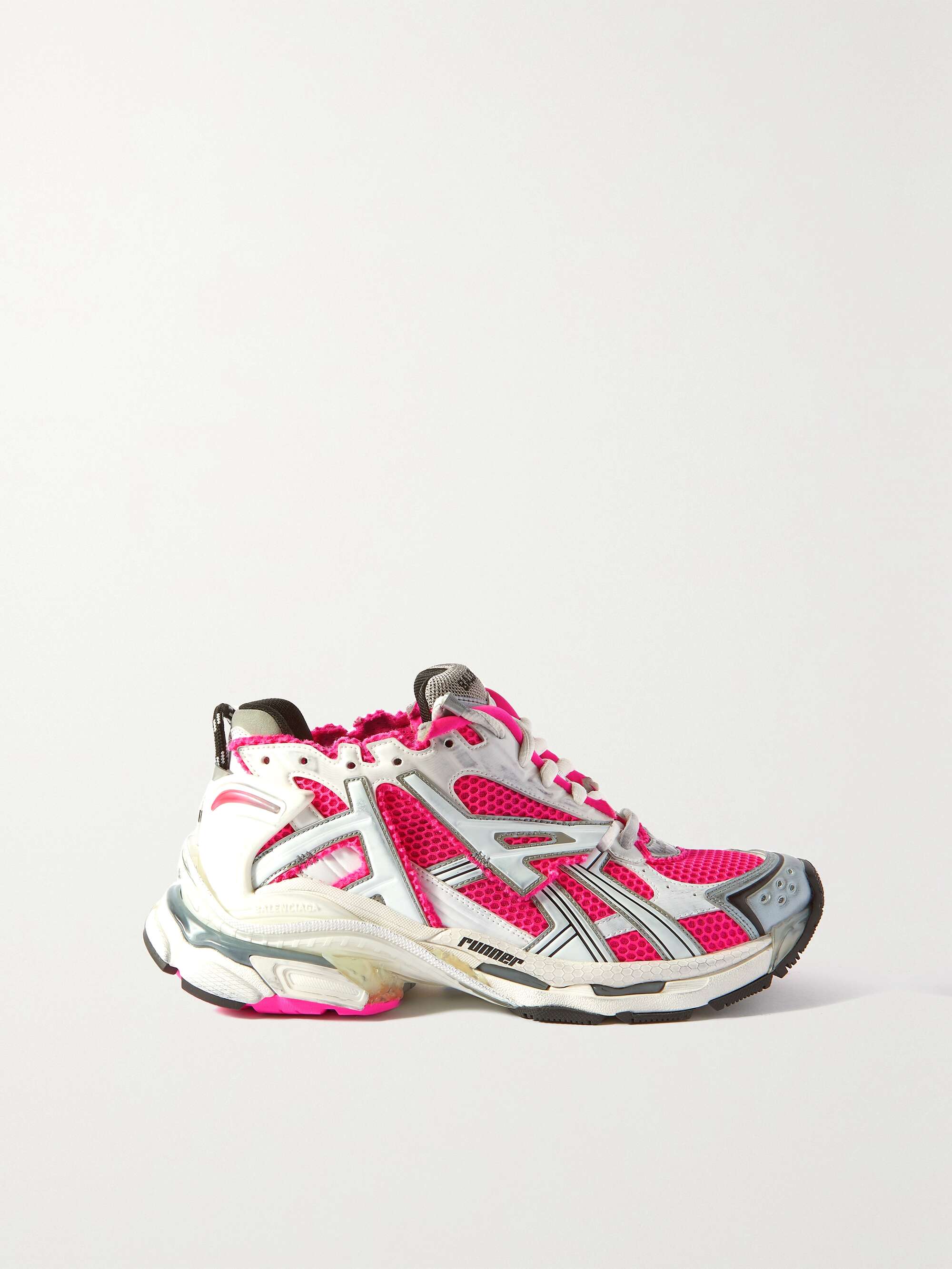 BALENCIAGA Runner leathertrimmed mesh sneakers NETAPORTER