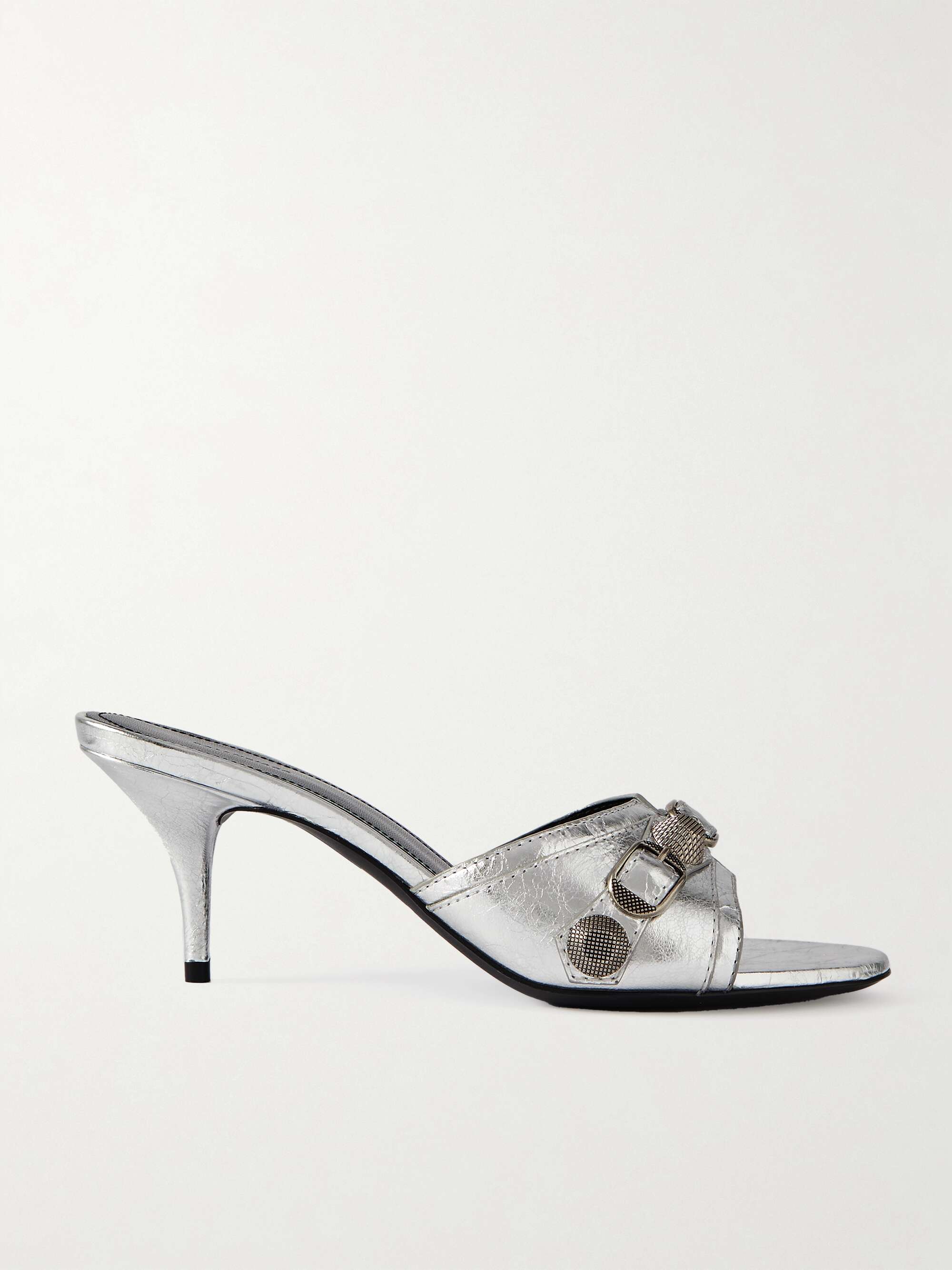 Indtil Rough sleep Ristede BALENCIAGA Cagole metallic leather mules | NET-A-PORTER