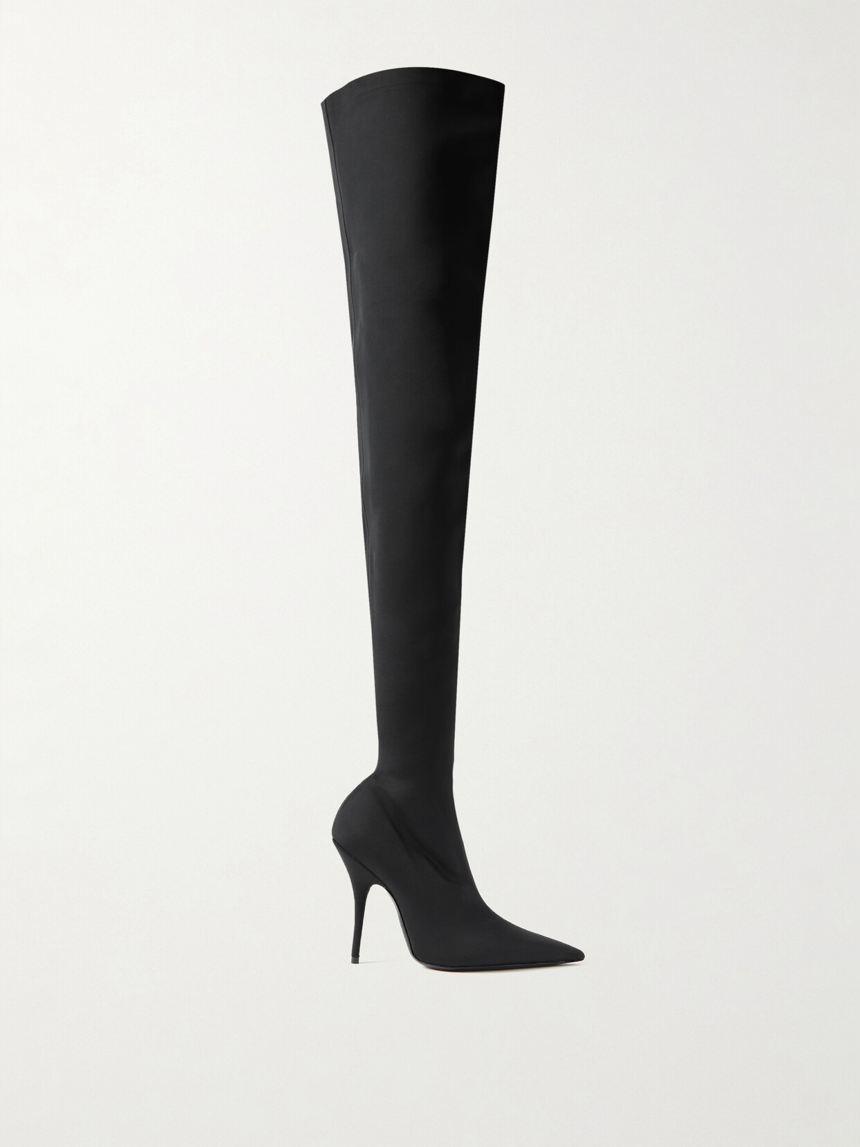 Balenciaga Knife Stretch-knit Over-the-knee Boots In Black