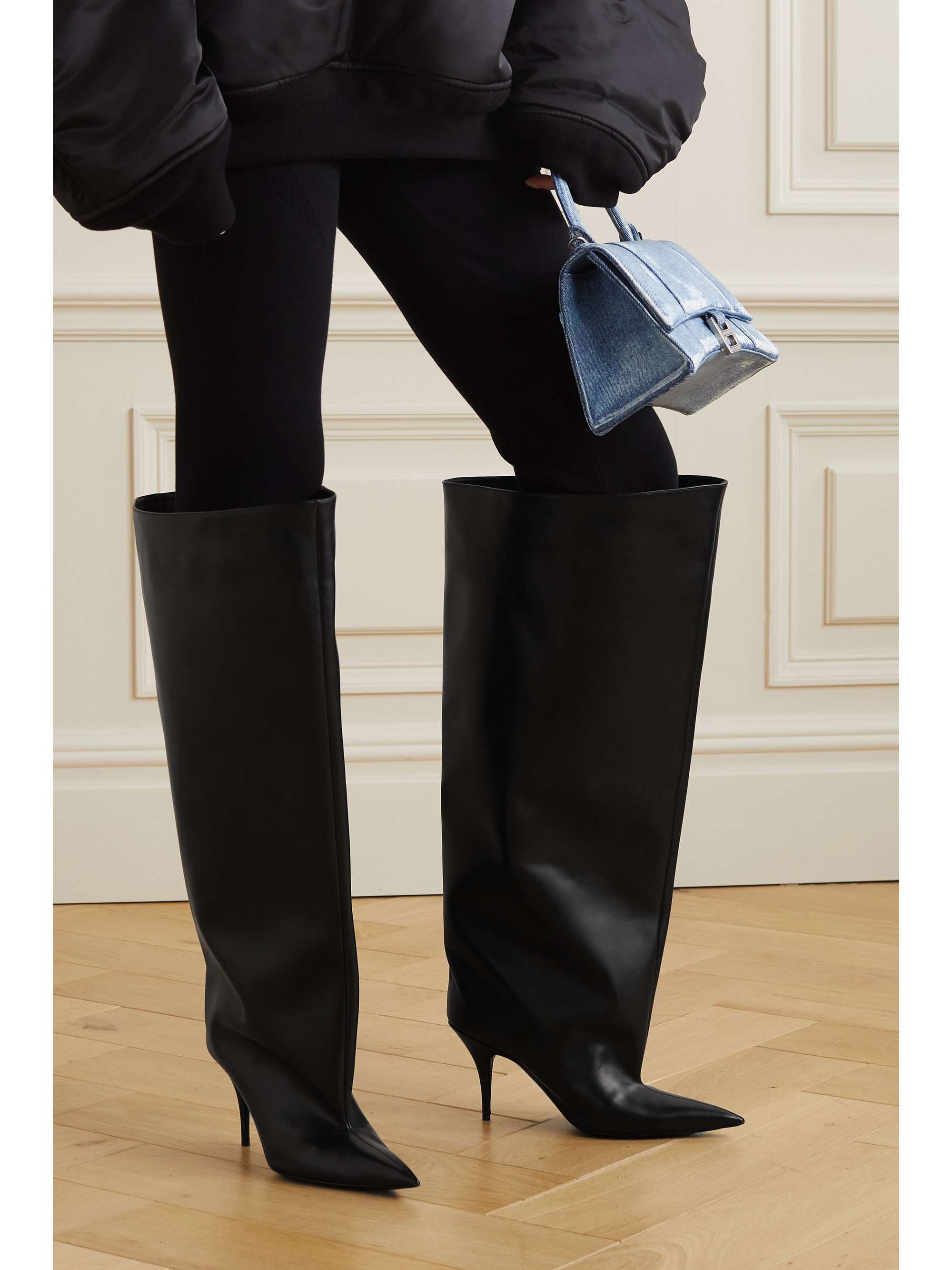 Rodet hierarki Låne BALENCIAGA Waders 90 leather knee boots | NET-A-PORTER