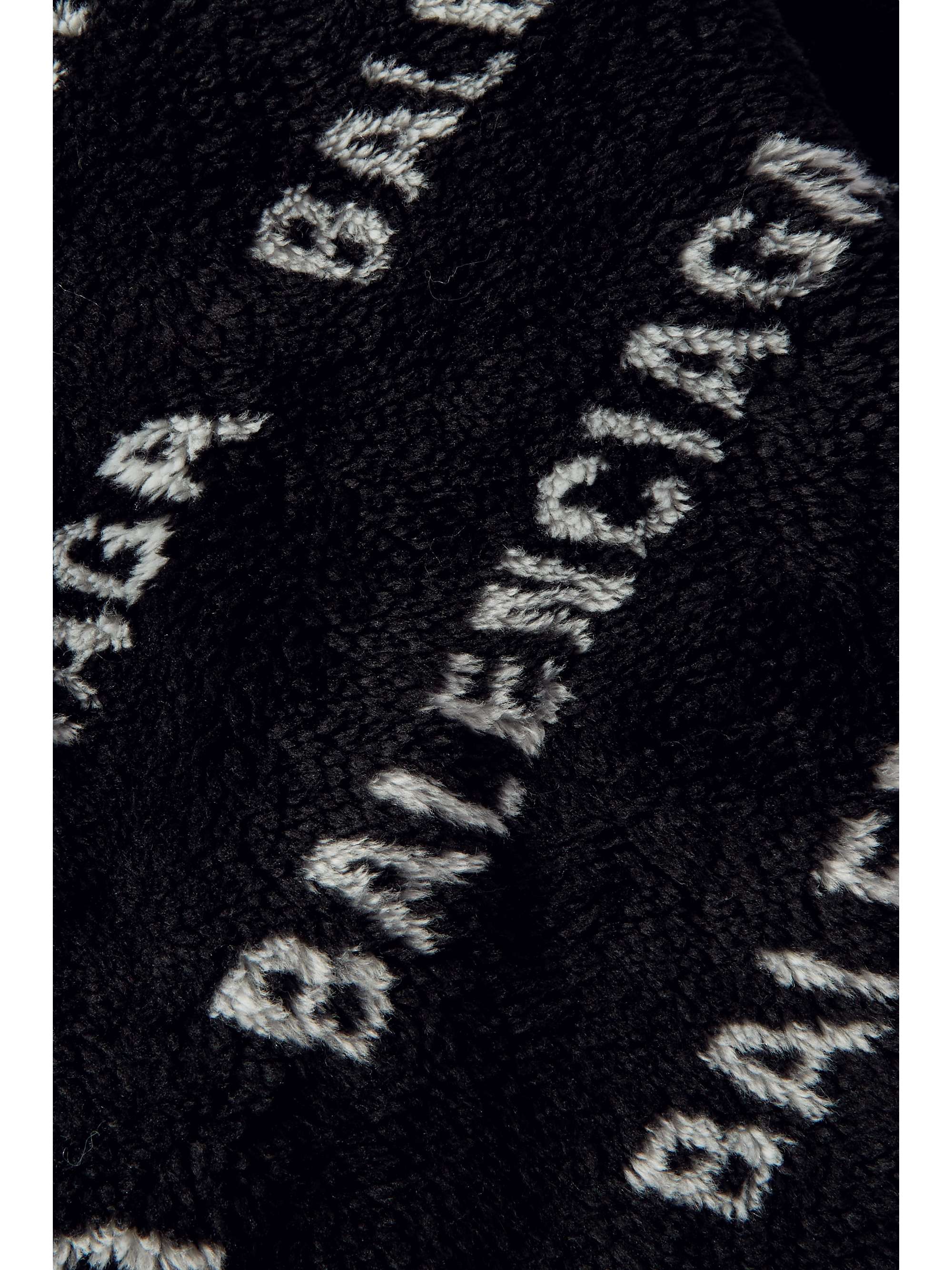 balenciaga wool logo scarf