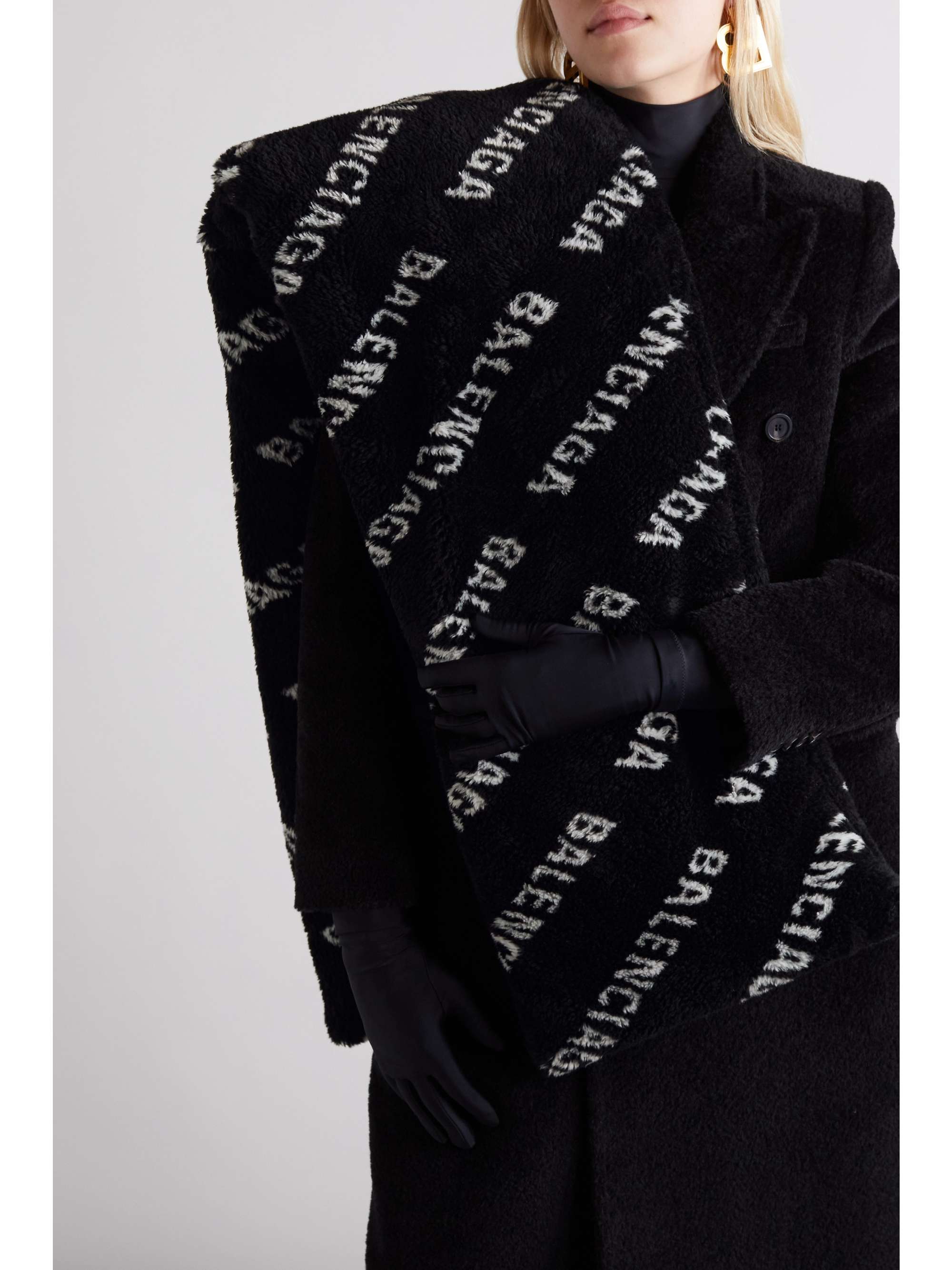black balenciaga scarf