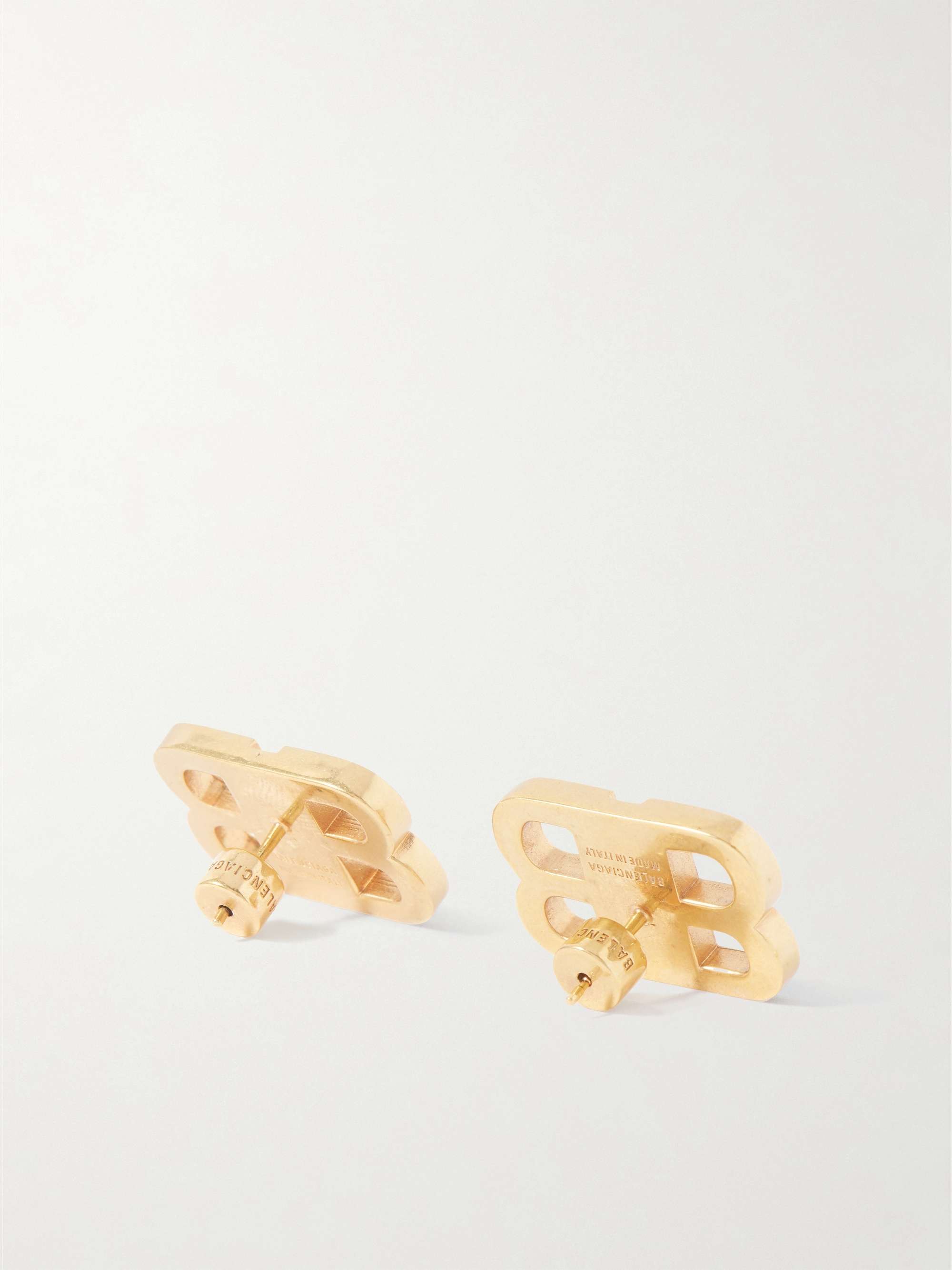 BALENCIAGA BB 2.0 XS gold-tone crystal earrings