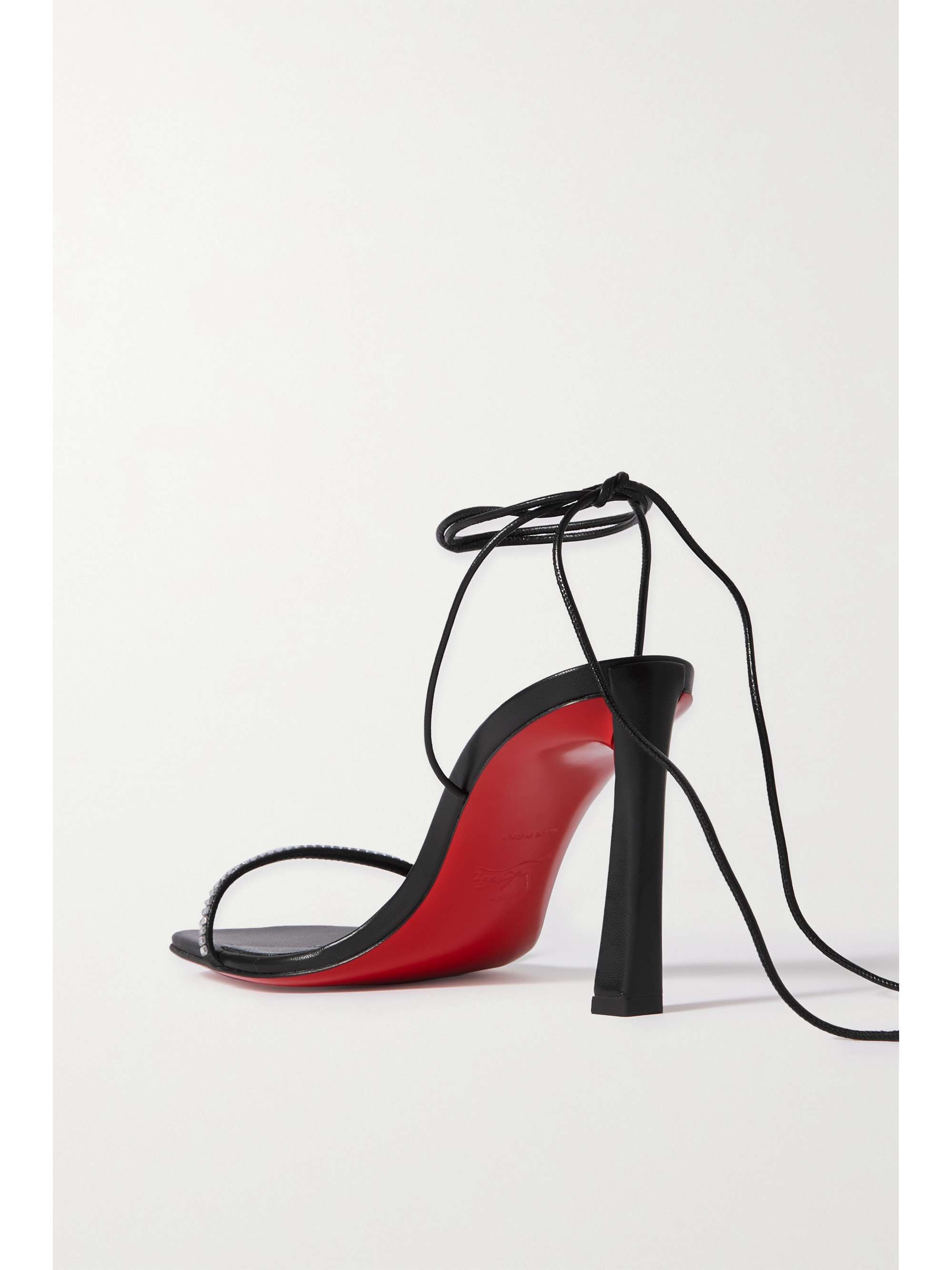 CHRISTIAN LOUBOUTIN Condora Lacestrass 85 crystal-embellished leather sandals