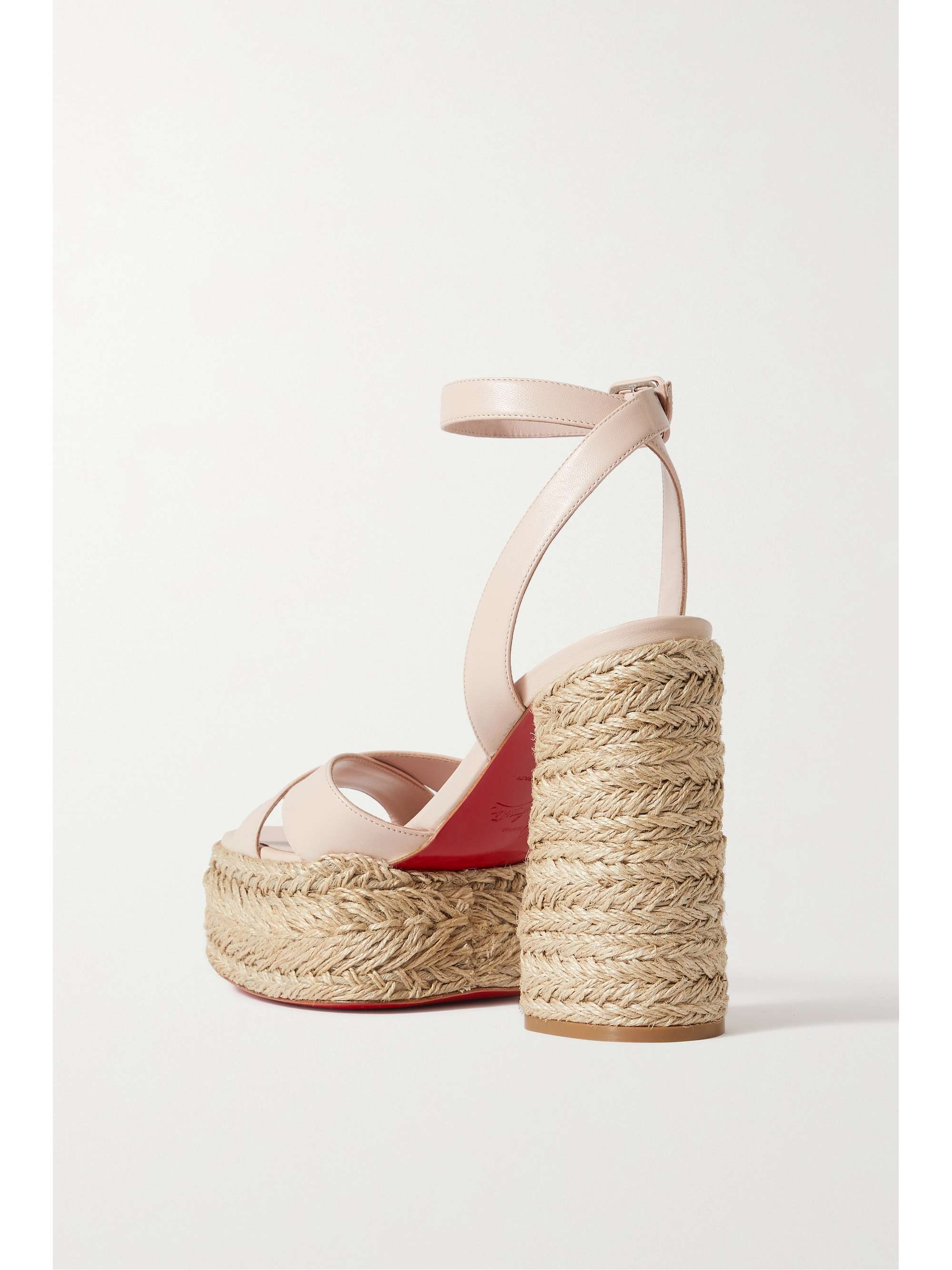 CHRISTIAN LOUBOUTIN Super Mariza 130 leather espadrille platform sandals