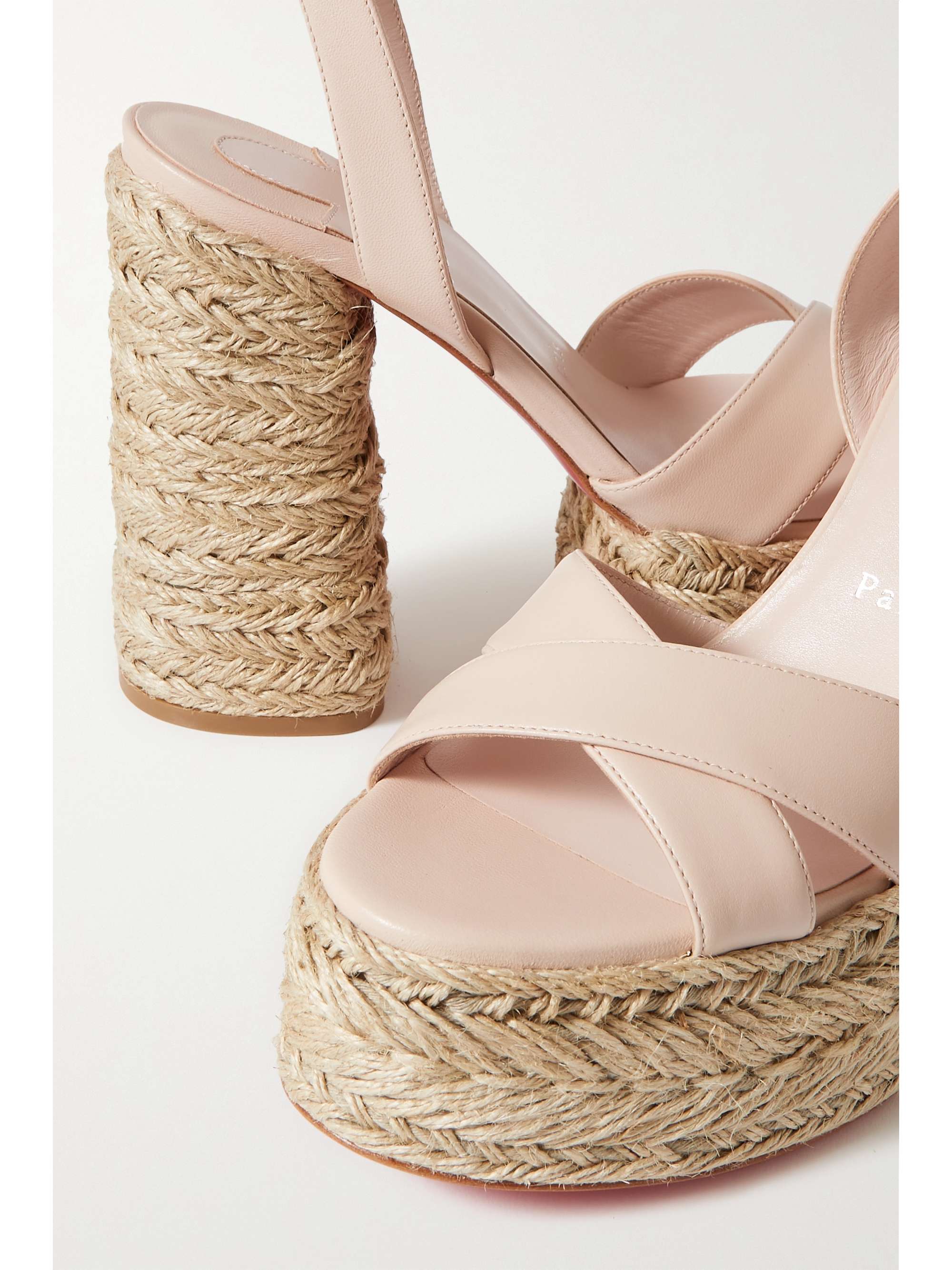 hjælpe gårdsplads indre CHRISTIAN LOUBOUTIN Super Mariza 130 leather espadrille platform sandals |  NET-A-PORTER