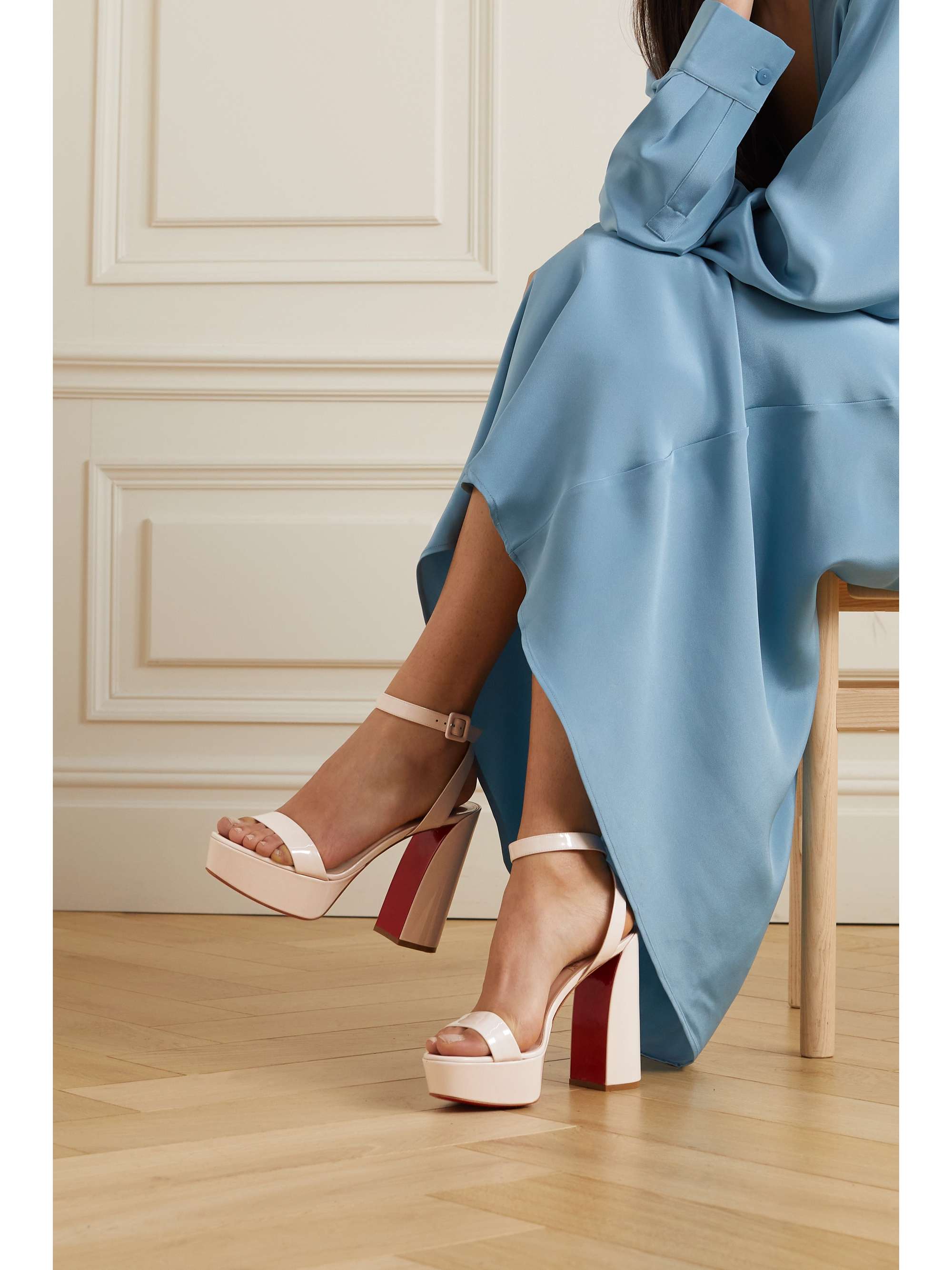 CHRISTIAN LOUBOUTIN Movida Sabina patent-leather platform sandals