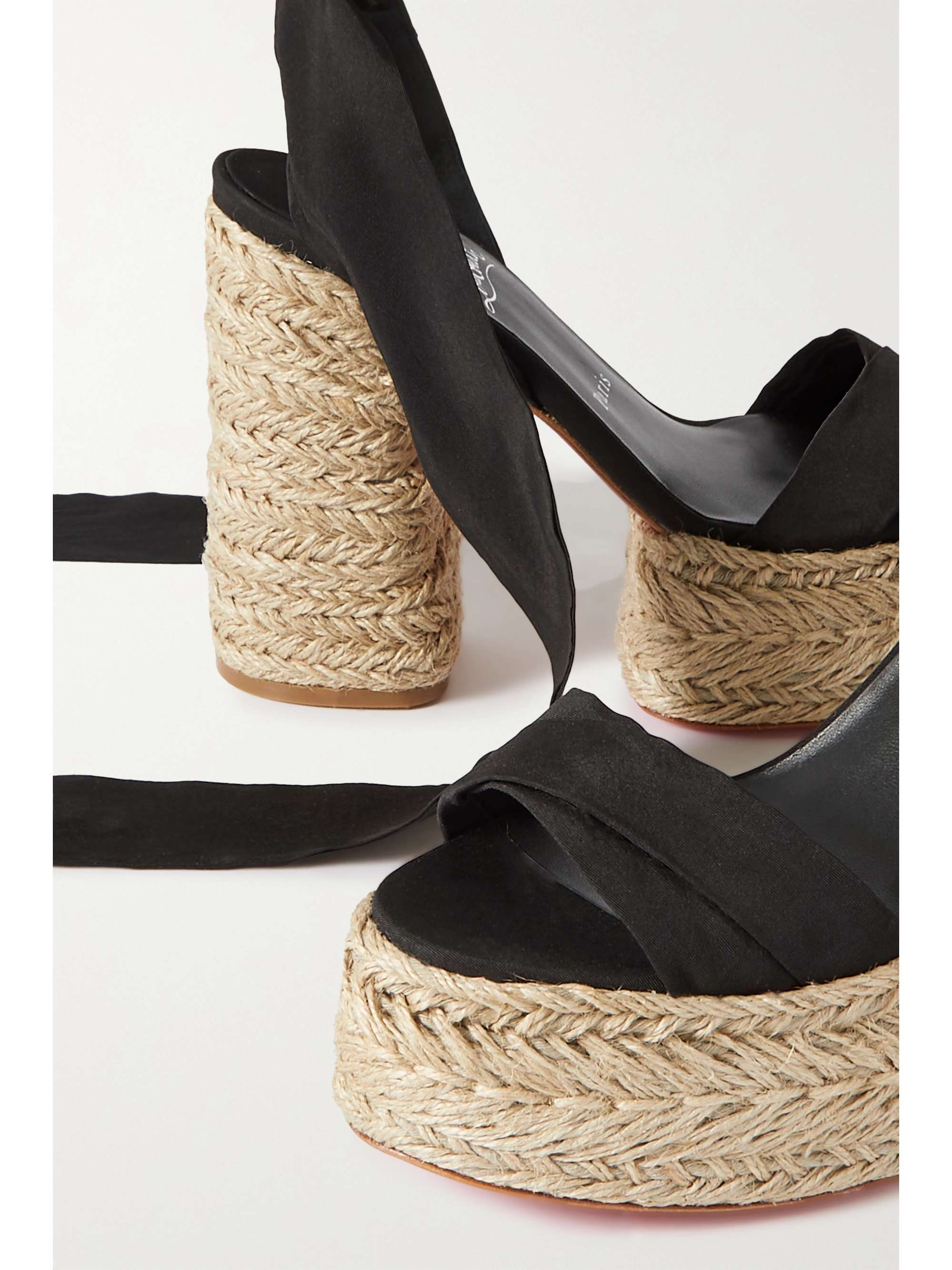 CHRISTIAN LOUBOUTIN Mariza du Desert 130 gabardine espadrille platform sandals