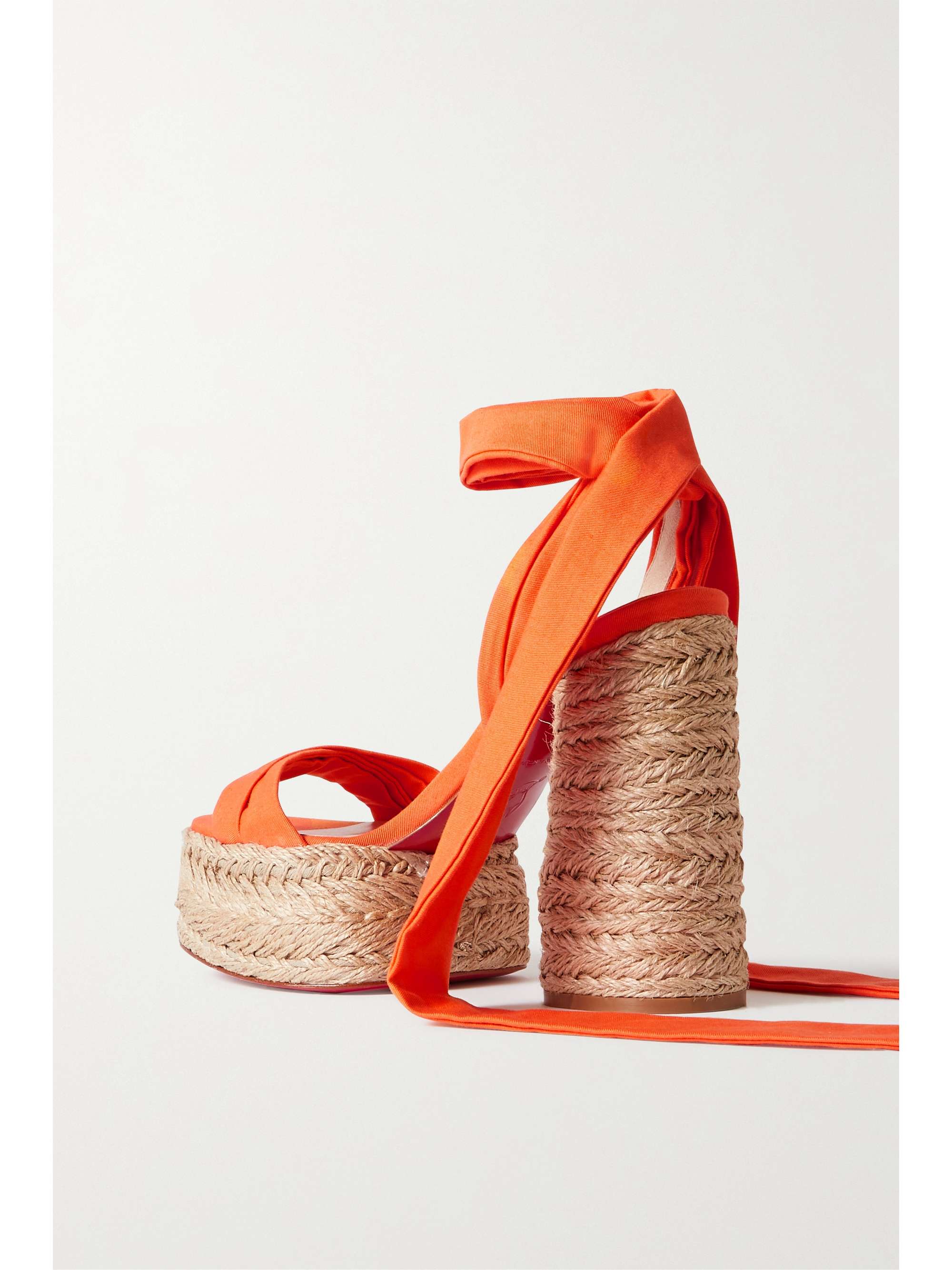 CHRISTIAN LOUBOUTIN Mariza du Desert 130 gabardine espadrille platform sandals