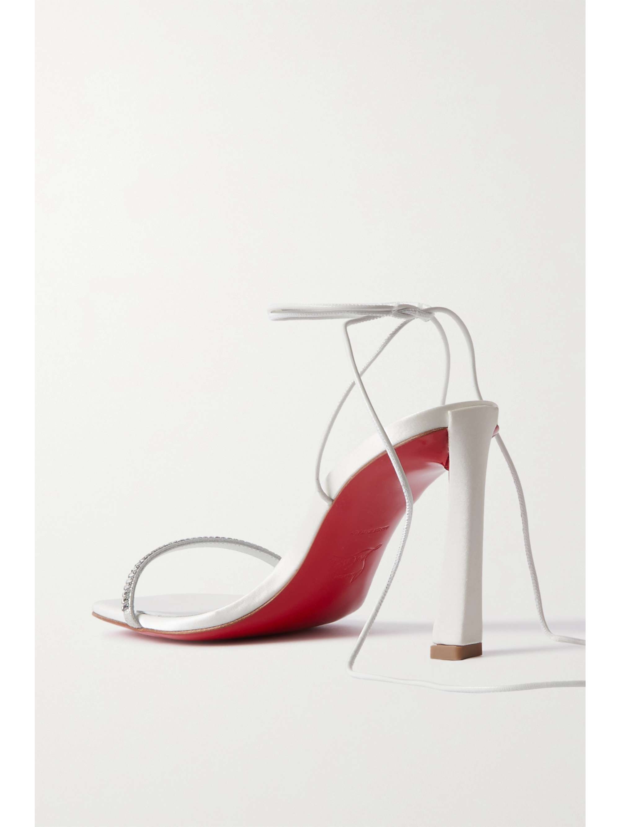 CHRISTIAN LOUBOUTIN Condora Lacestrass 85 crystal-embellished satin sandals