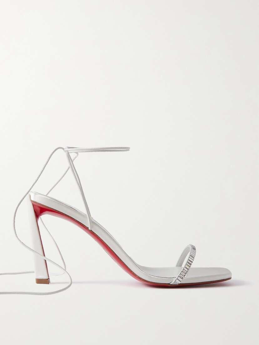 Christian Louboutin Condora Lacestrass 85 Crystal-embellished Satin Sandals