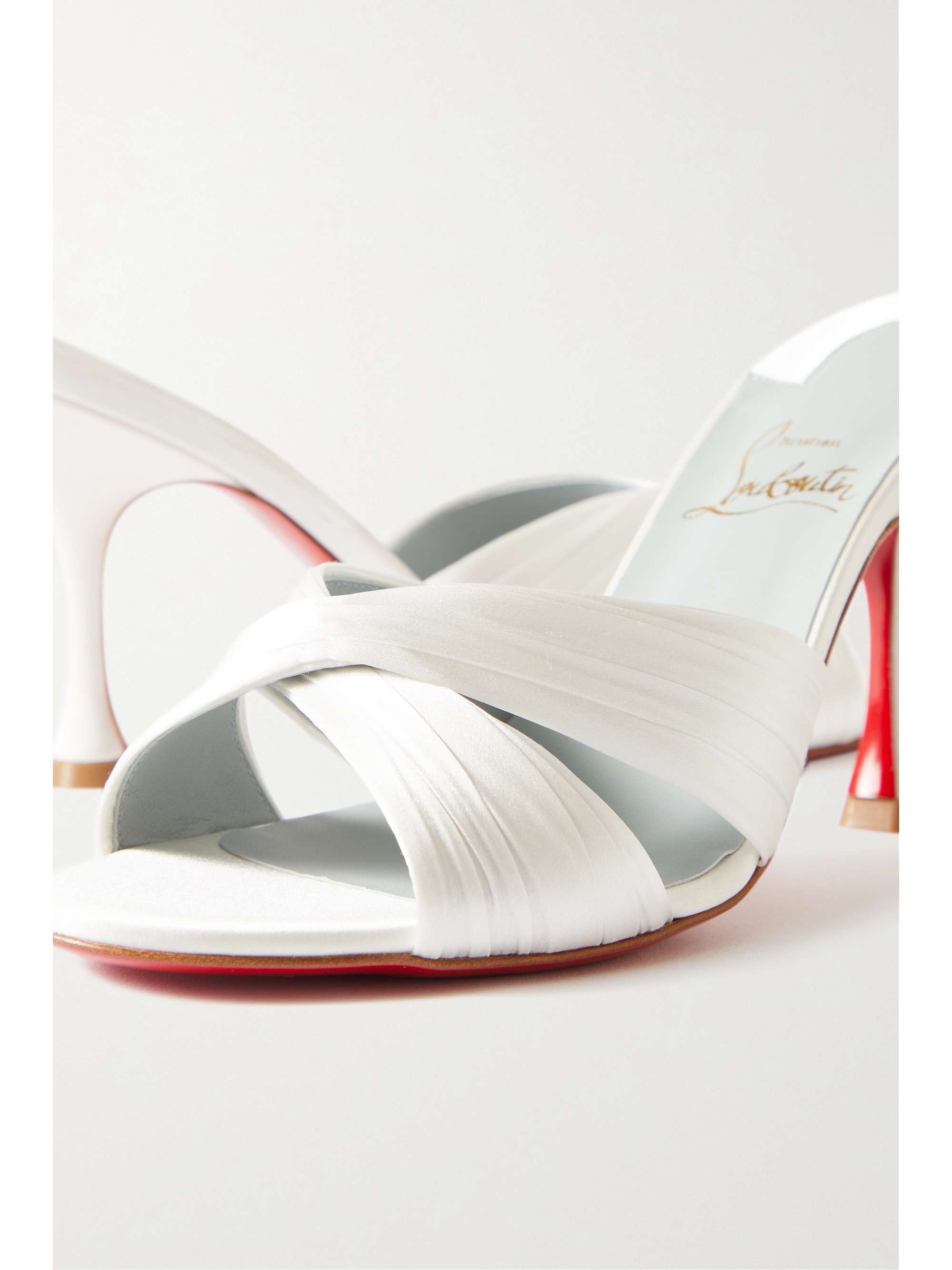 CHRISTIAN LOUBOUTIN Nicol is Back 85 satin mules