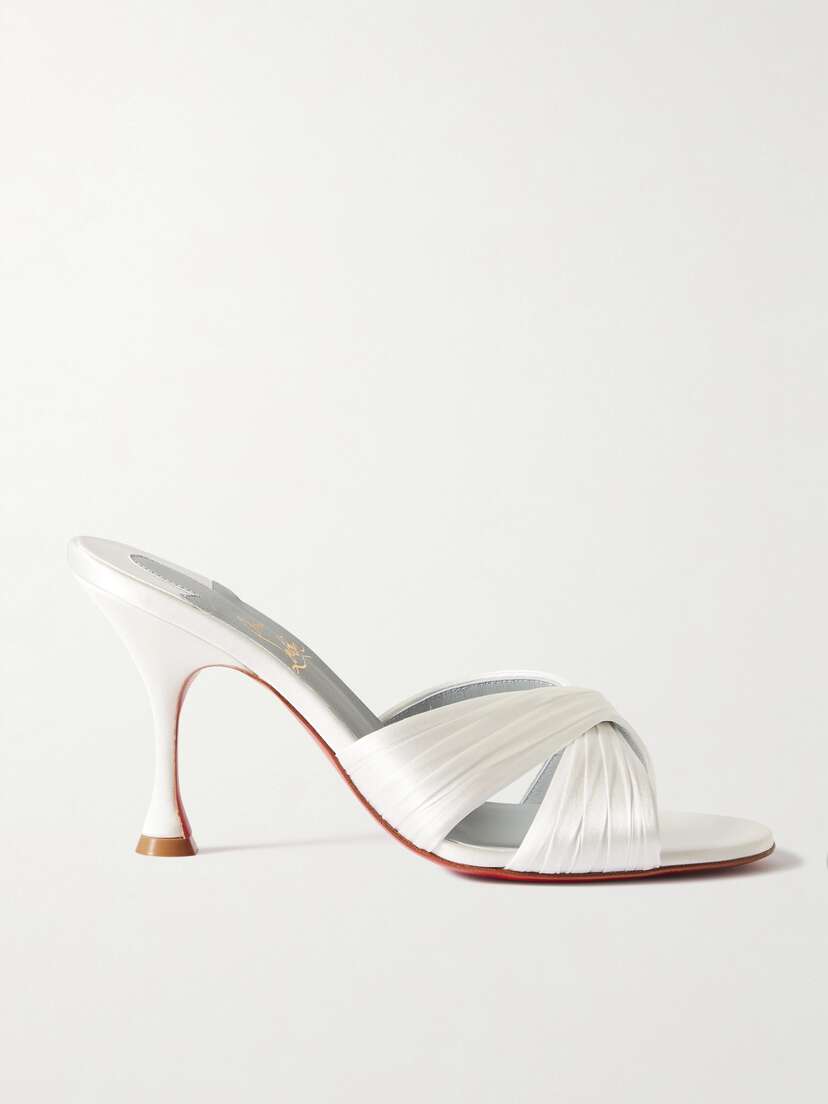 Christian Louboutin Nicol Is Back 85 Satin Mules