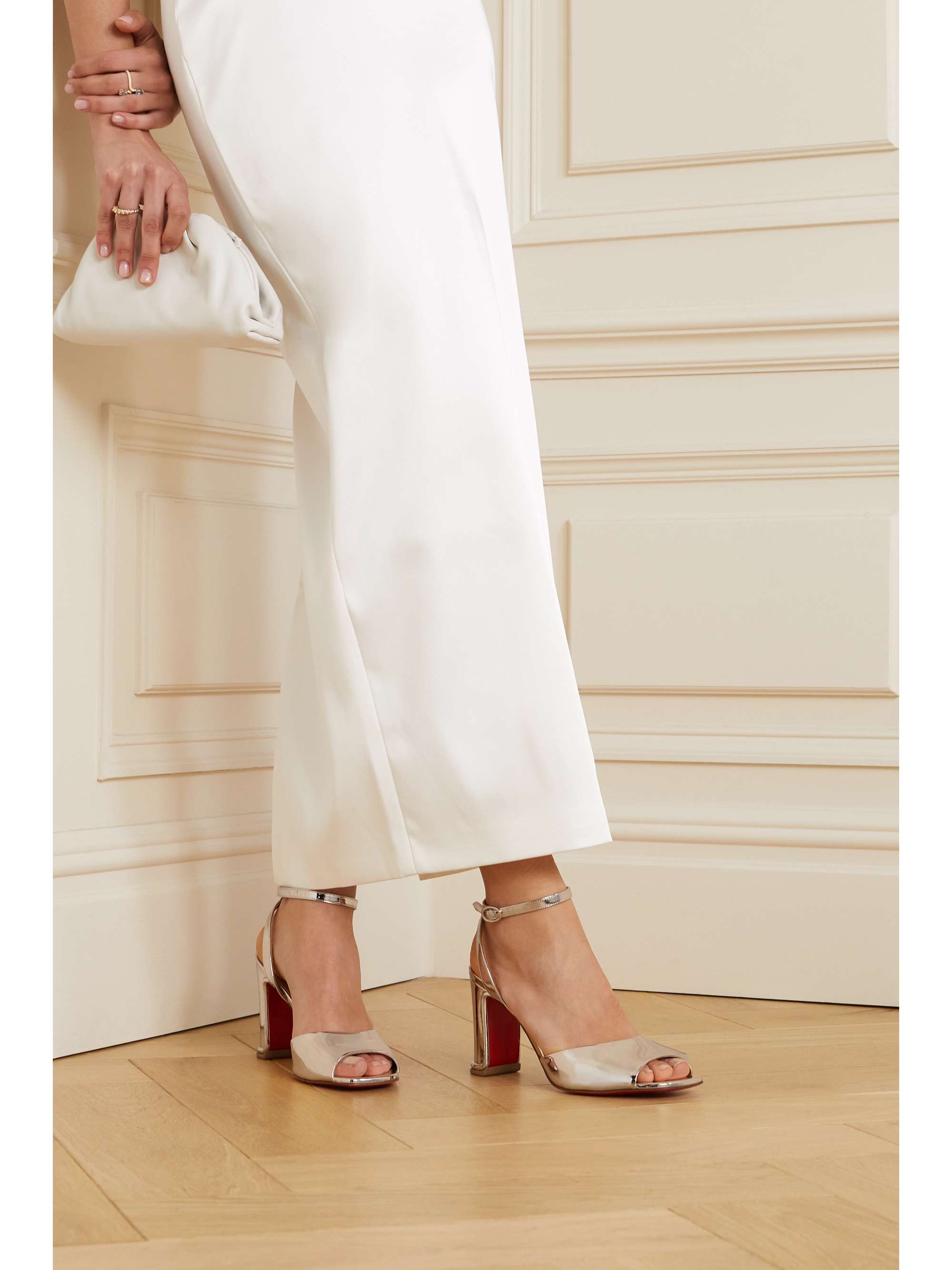 CHRISTIAN LOUBOUTIN Amalili mirrored-leather sandals