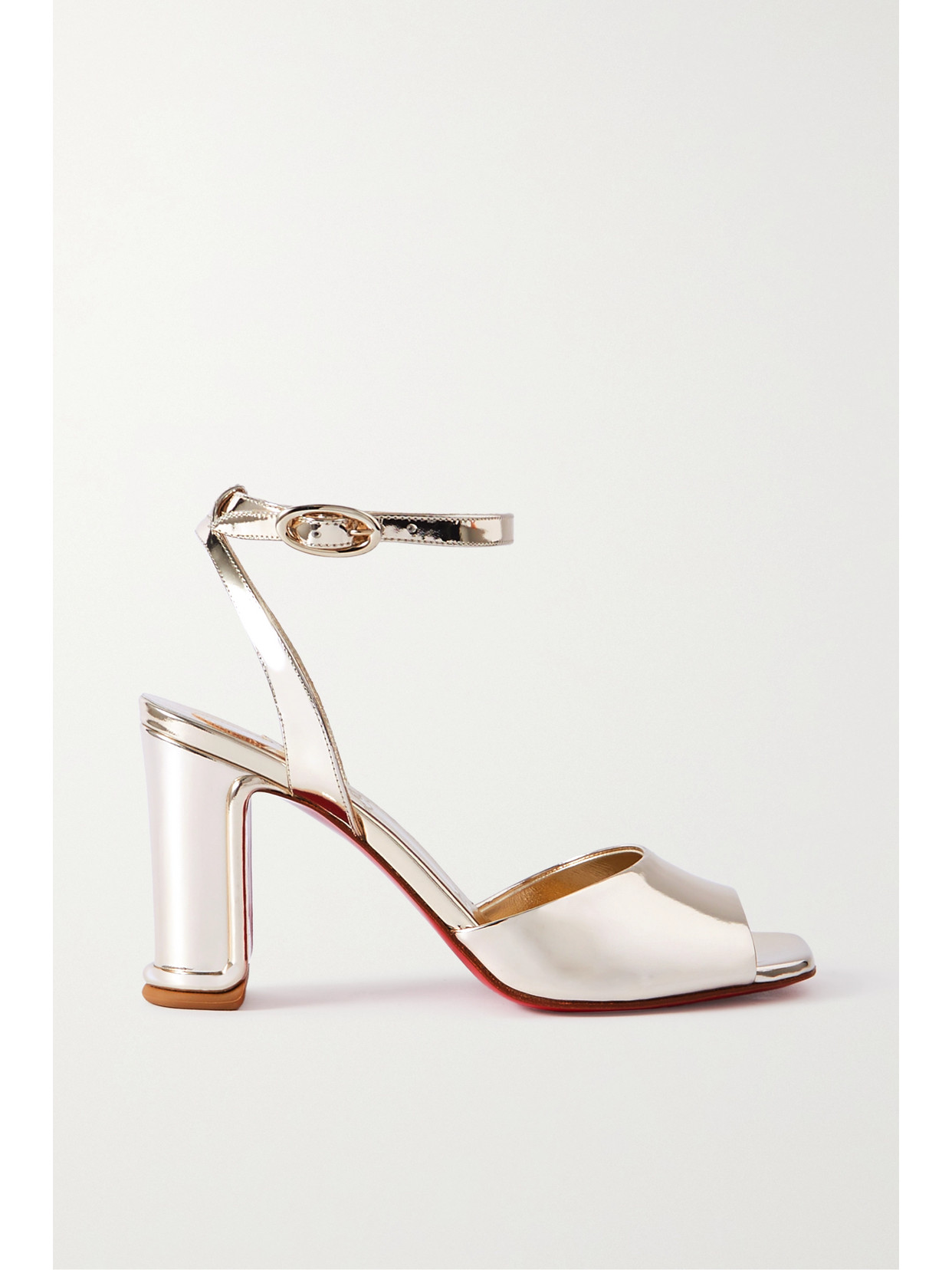 Christian Louboutin Amalili Mirrored-leather Sandals - Gold