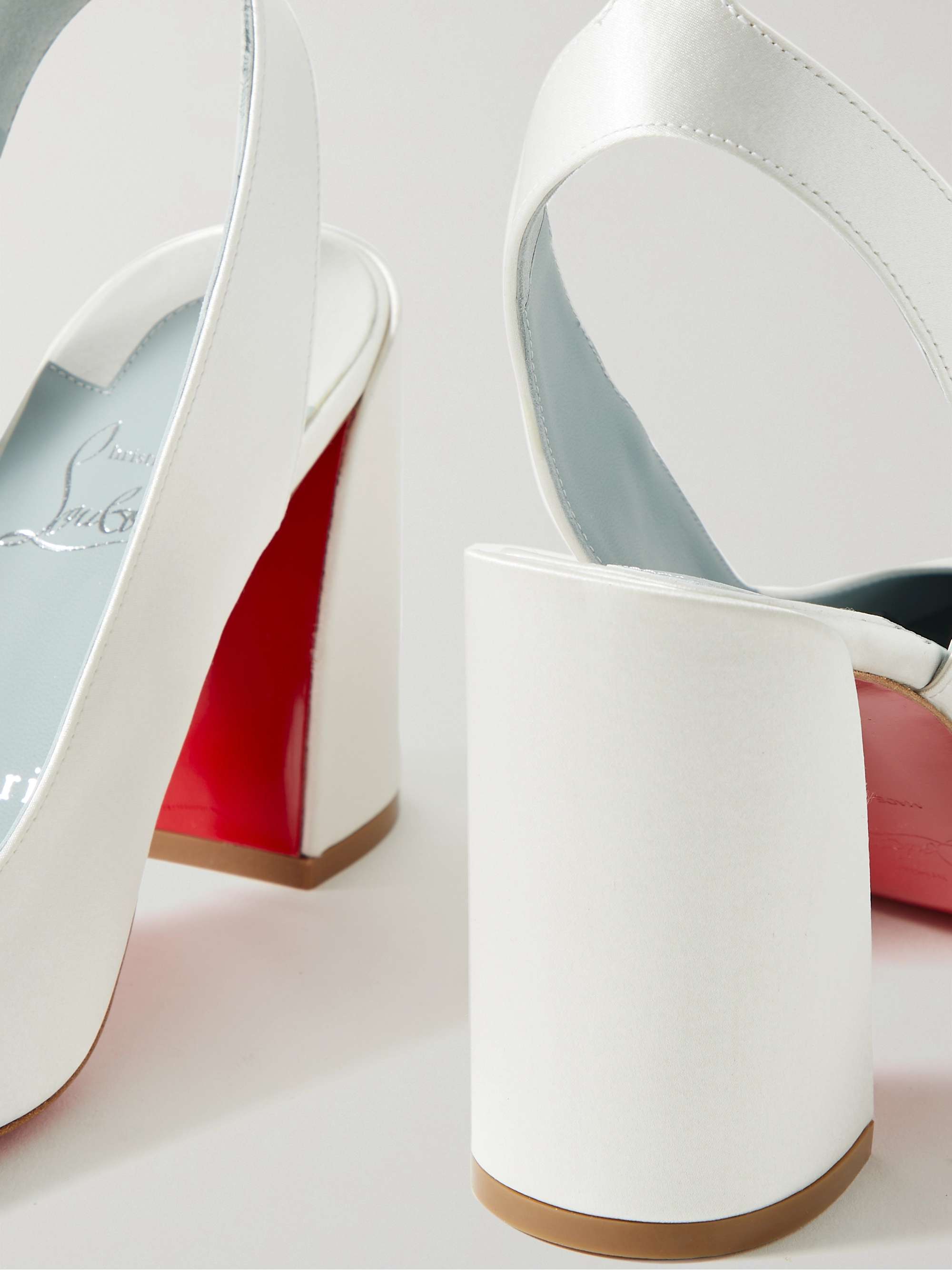 CHRISTIAN LOUBOUTIN Miss Sab 85 satin pumps