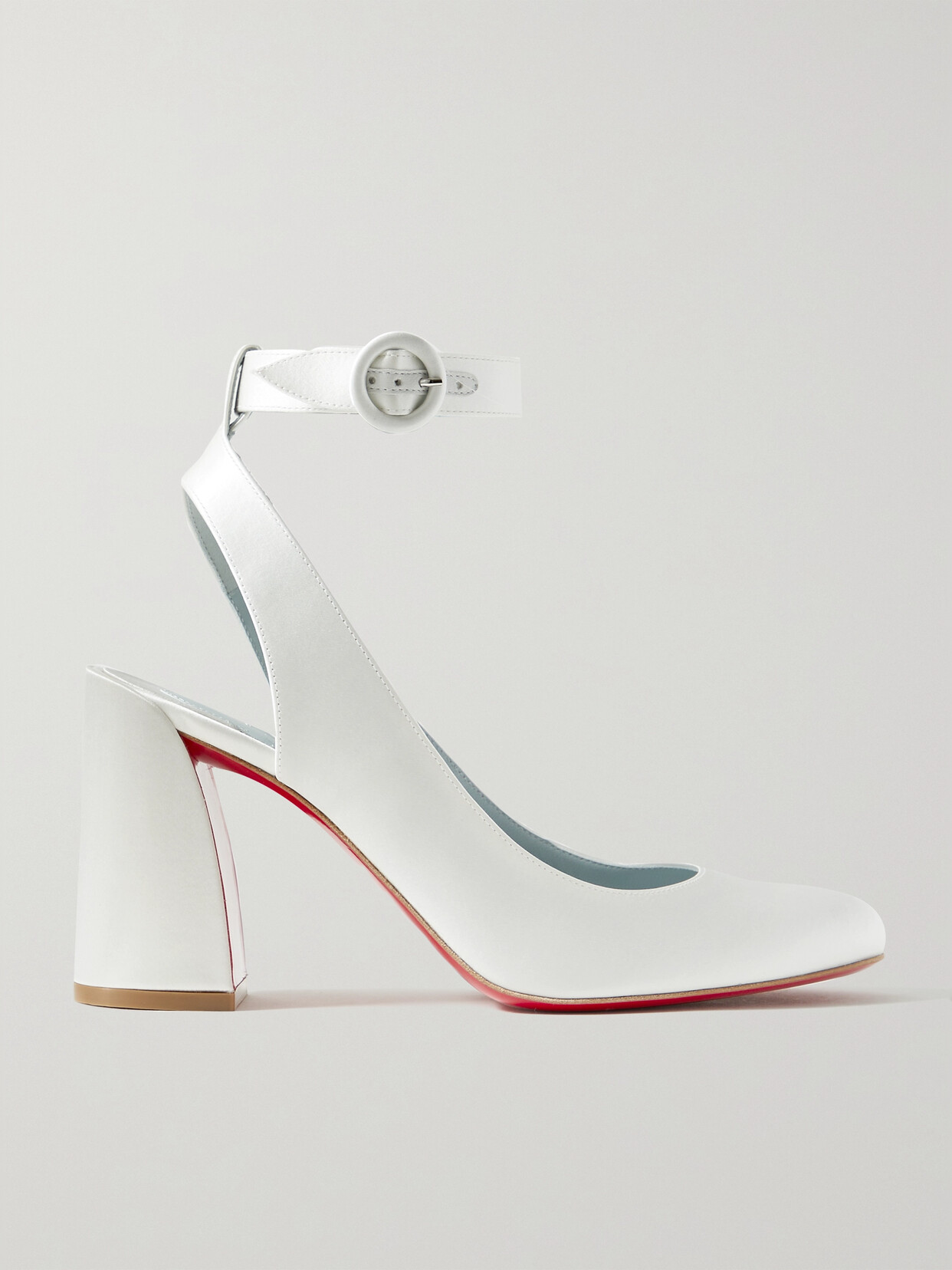 Christian Louboutin - Miss Sab 85 Satin Pumps - White