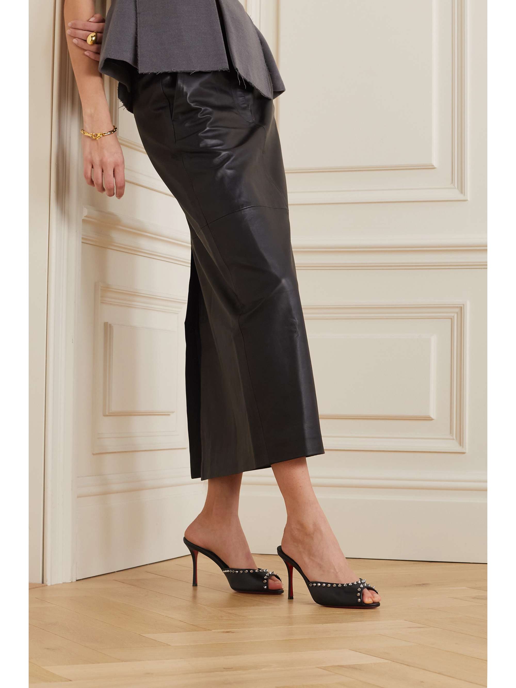 CHRISTIAN LOUBOUTIN Me Dolly 85 studded leather mules