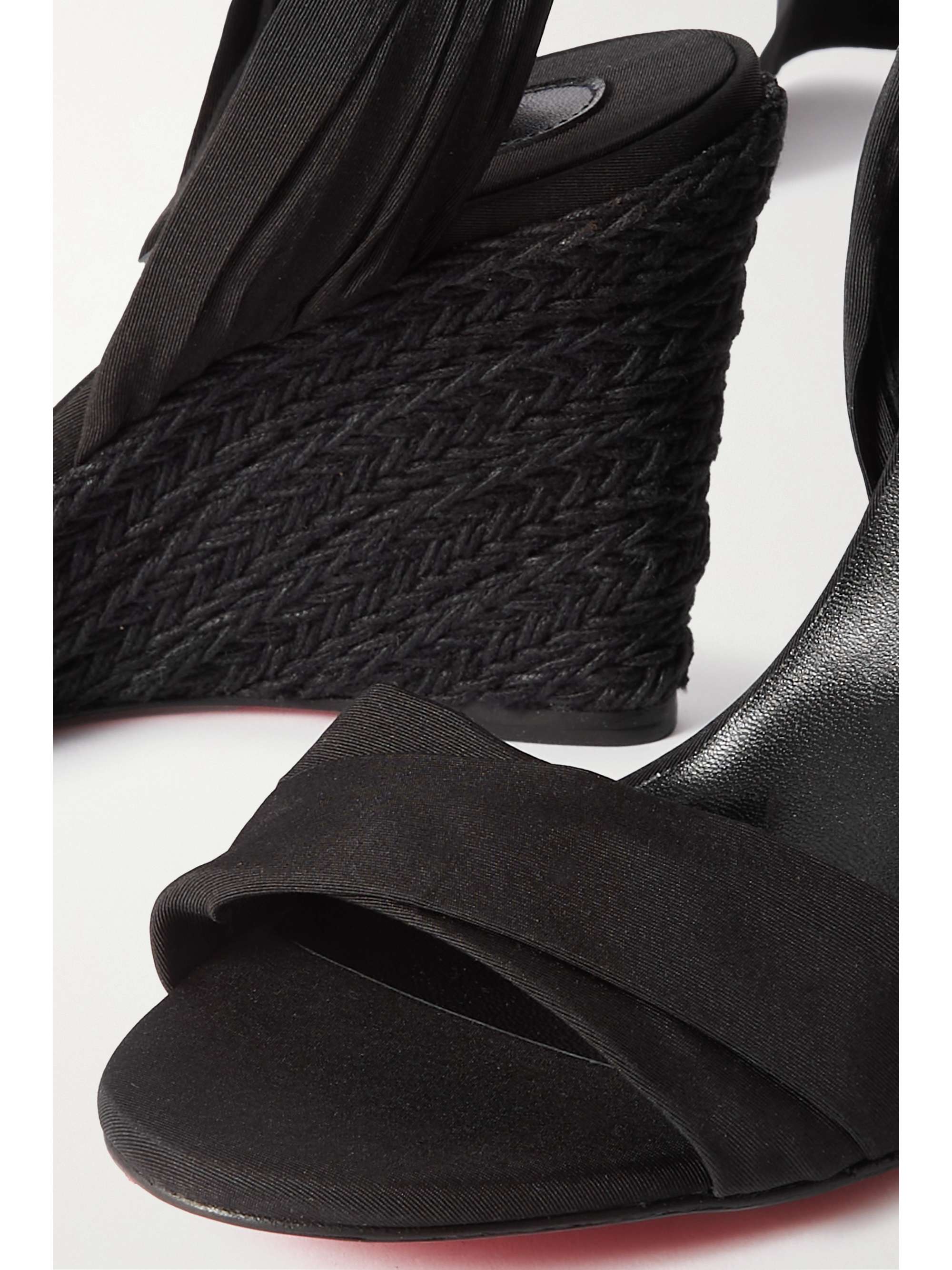 CHRISTIAN LOUBOUTIN Melides du Désert 85 faille espadrille wedge sandals