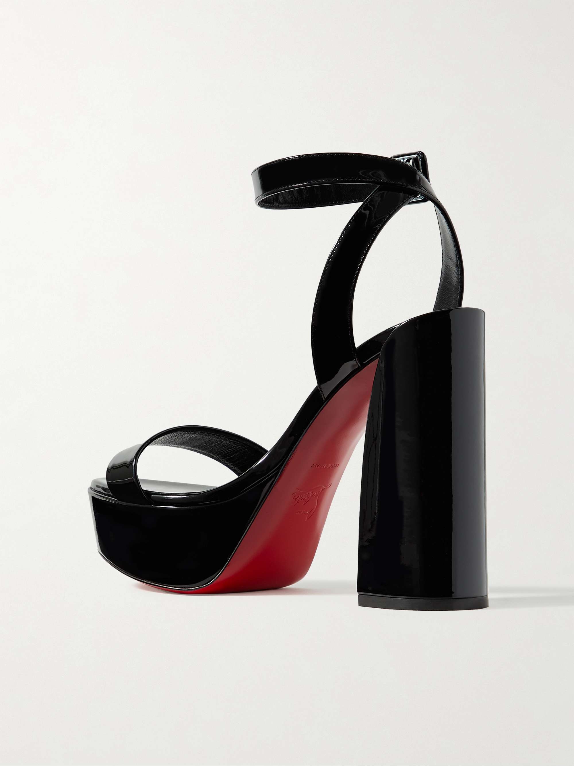 CHRISTIAN LOUBOUTIN Movida Sabina patent-leather platform sandals