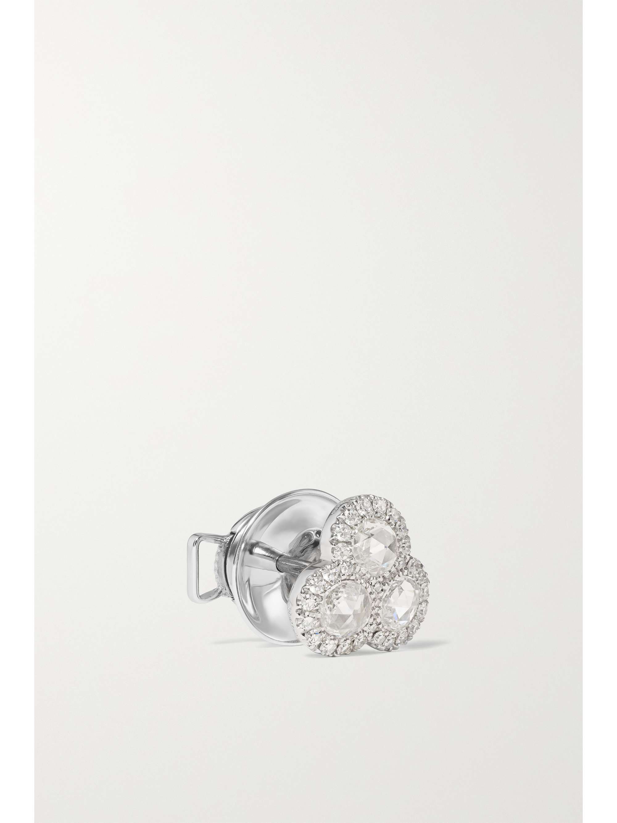 DAVID MORRIS 18-karat white gold diamond earrings