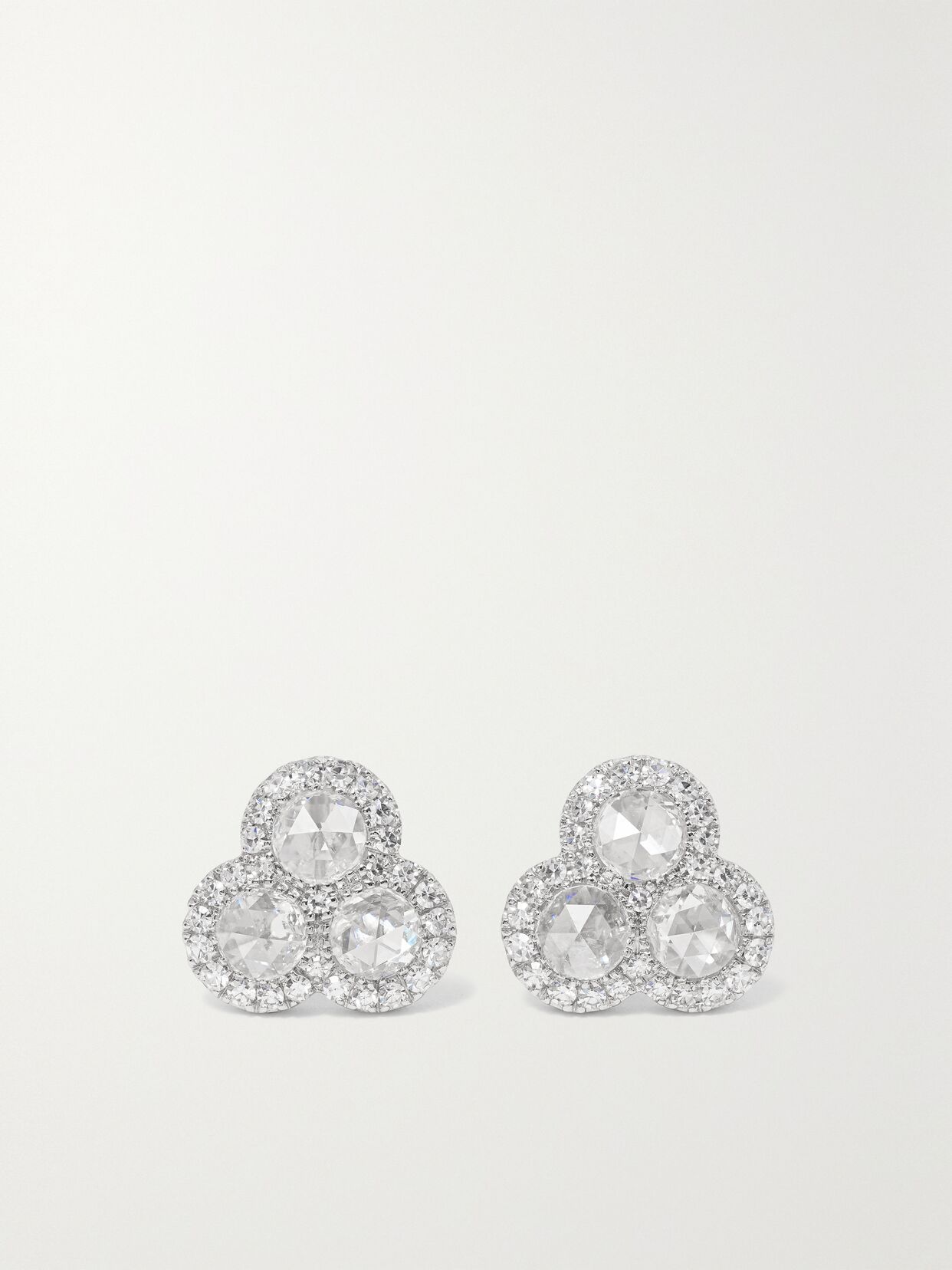 18-karat white gold diamond earrings