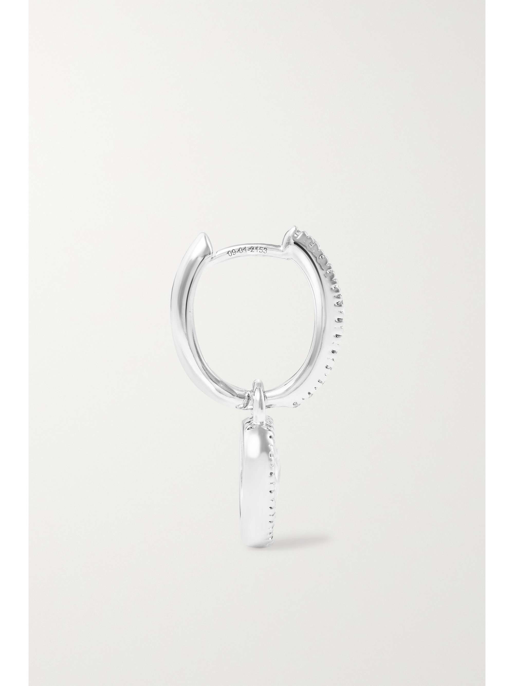 DAVID MORRIS 18-karat white gold diamond hoop earrings