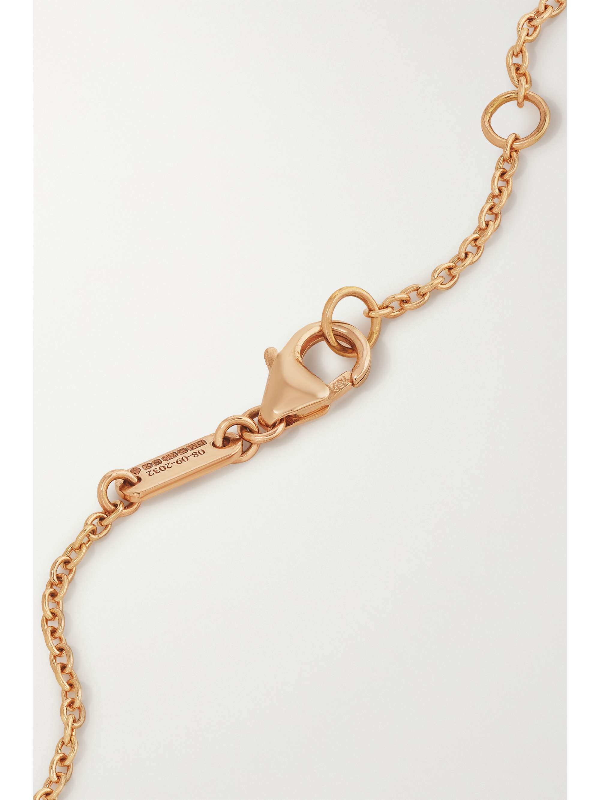 DAVID MORRIS Fortuna 18-karat rose gold, chrysoprase and diamond bracelet