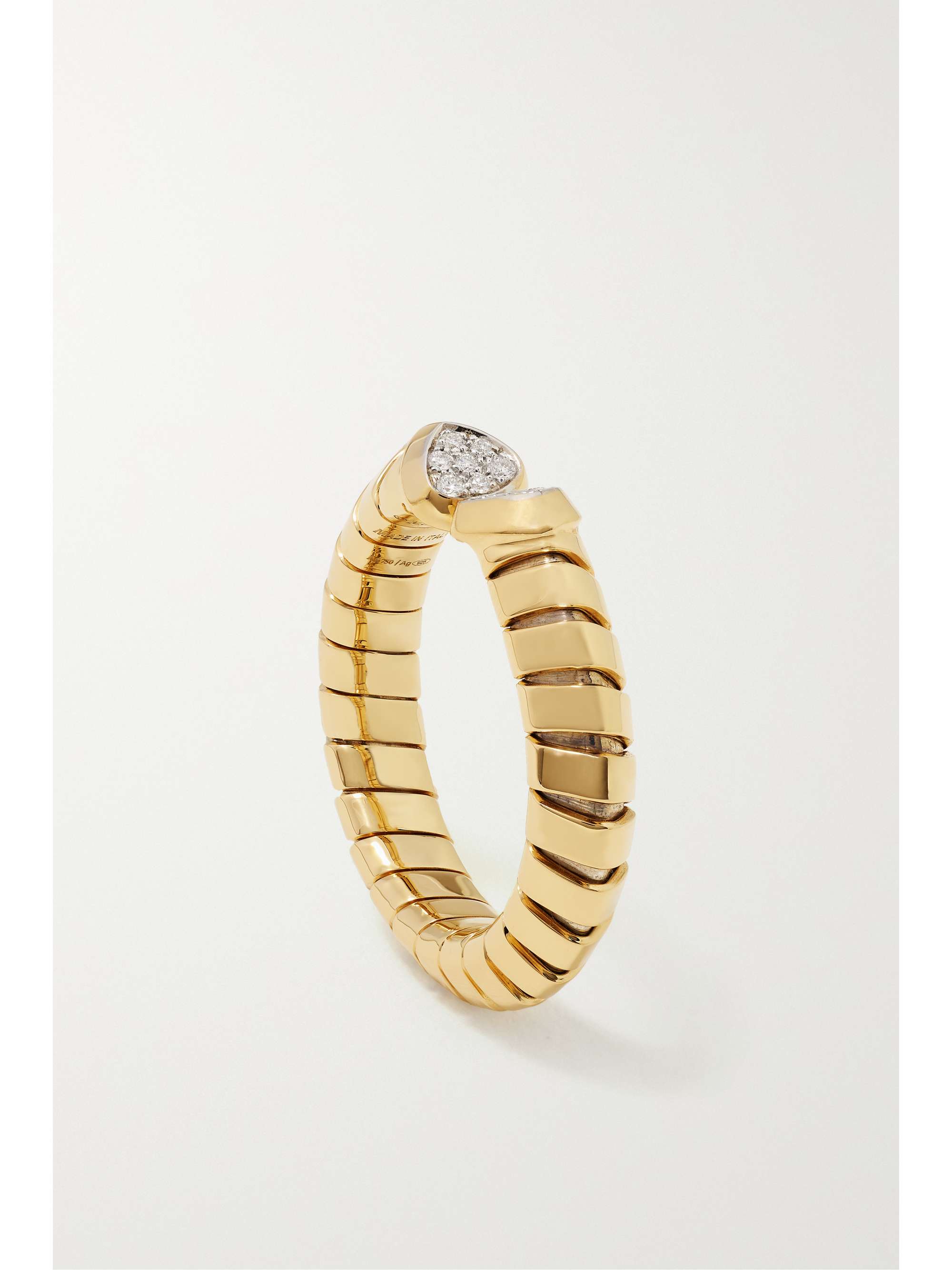 MARINA B Trisolina 18-karat gold, silver and diamond ring