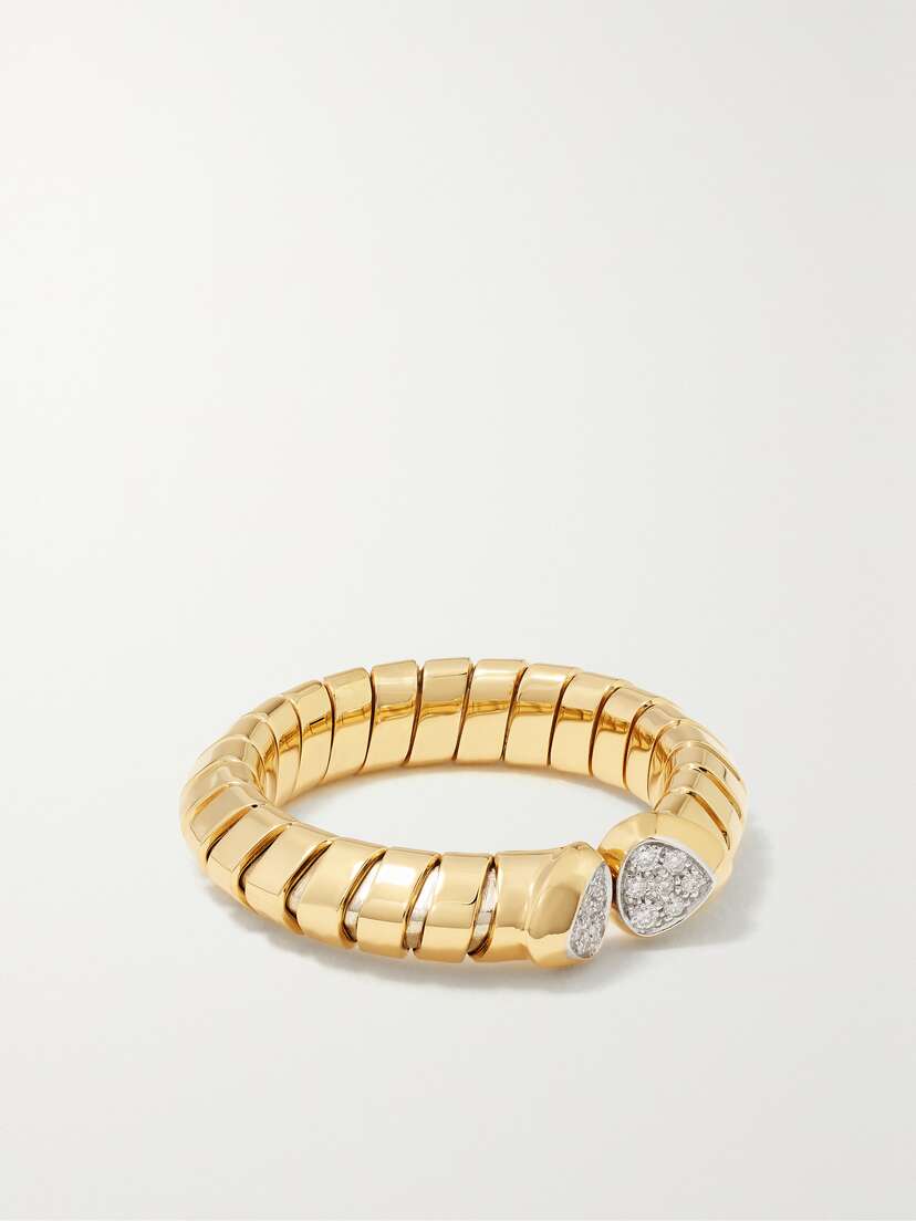 Marina B Trisolina 18-karat Gold, Silver And Diamond Ring
