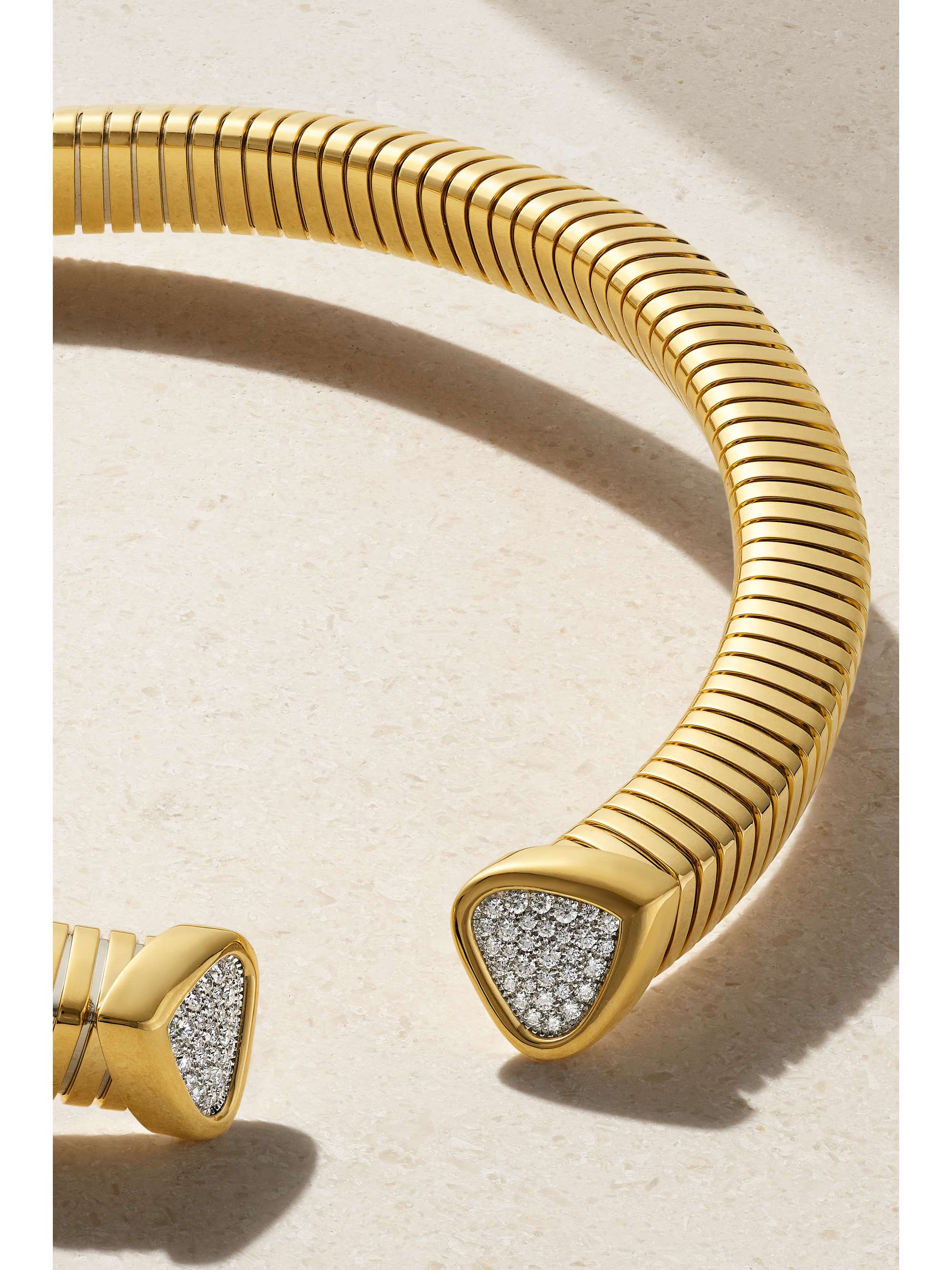 MARINA B Trisolina 18-karat gold diamond choker