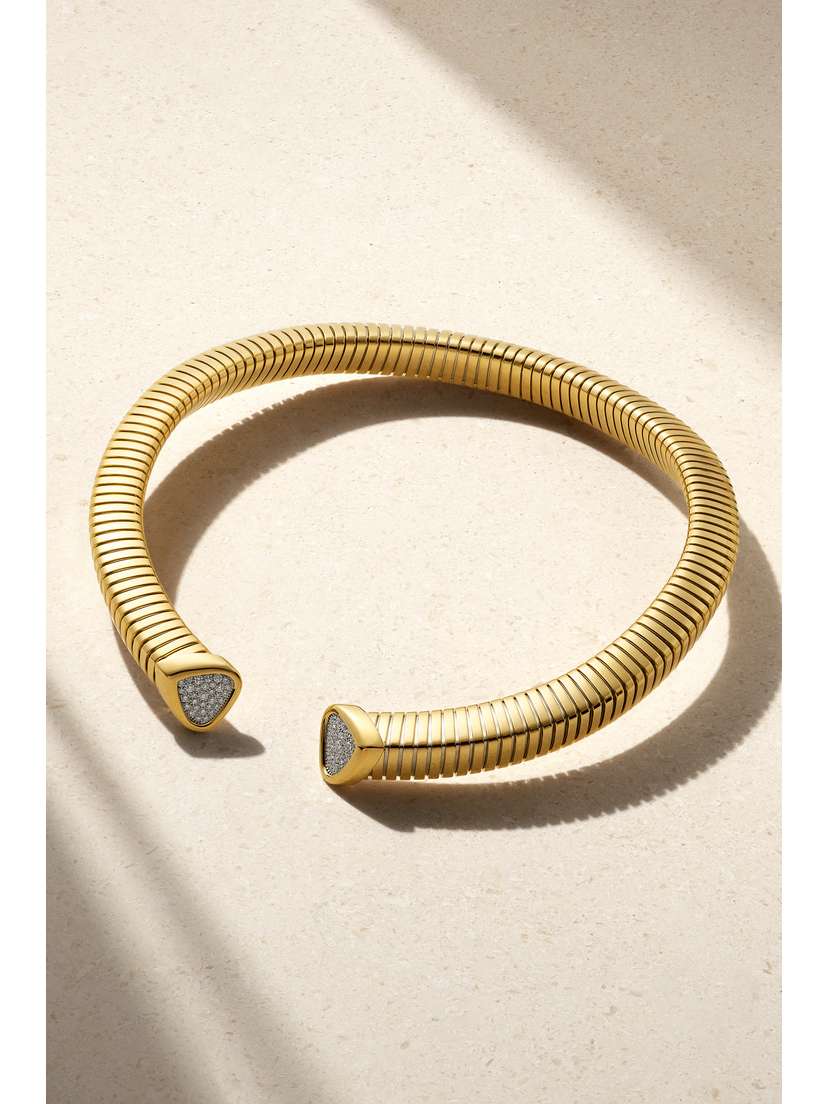 Marina B Trisola 18-karat Gold Diamond Choker