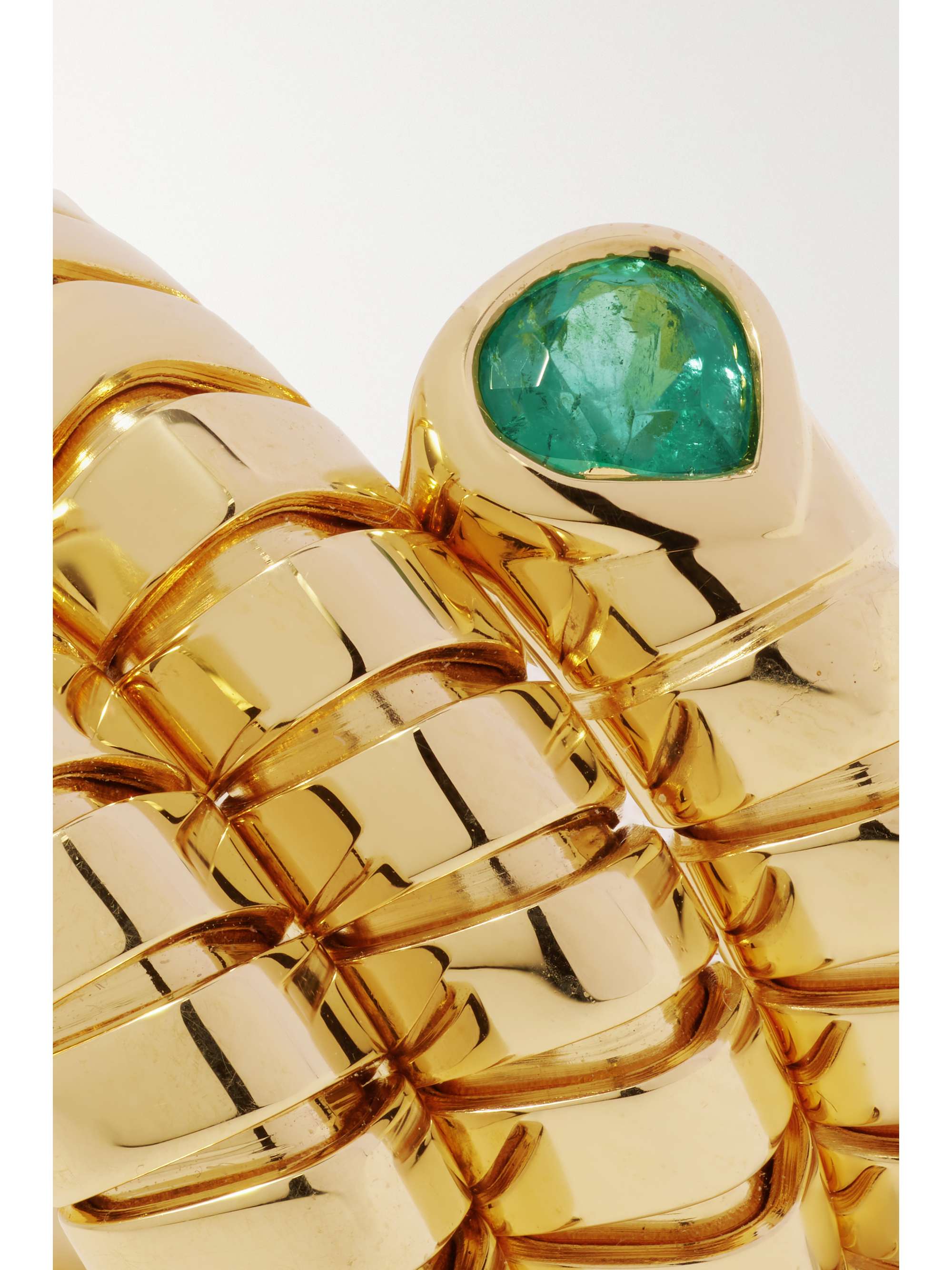 MARINA B Trisola 18-karat gold emerald ring