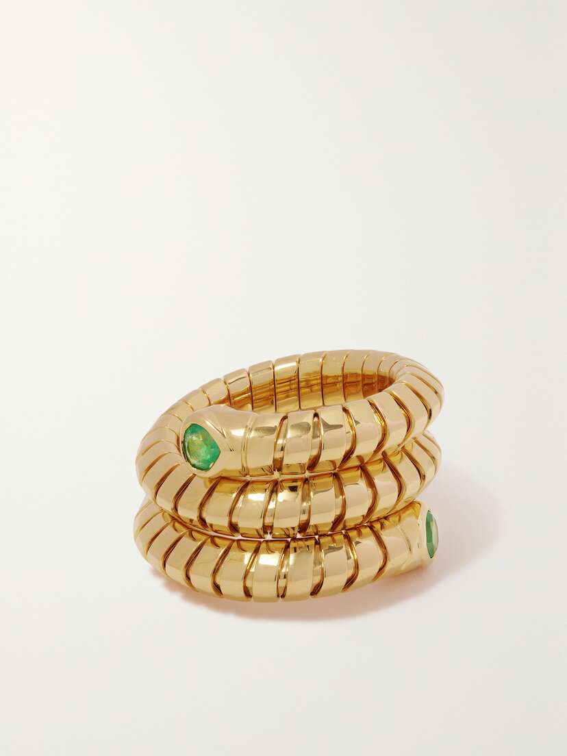 Marina B Trisola 18-karat Gold Emerald Ring