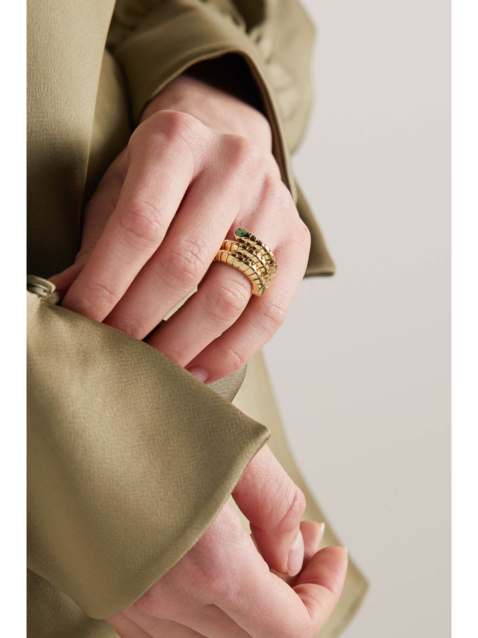 MARINA B Trisola 18-karat gold emerald ring