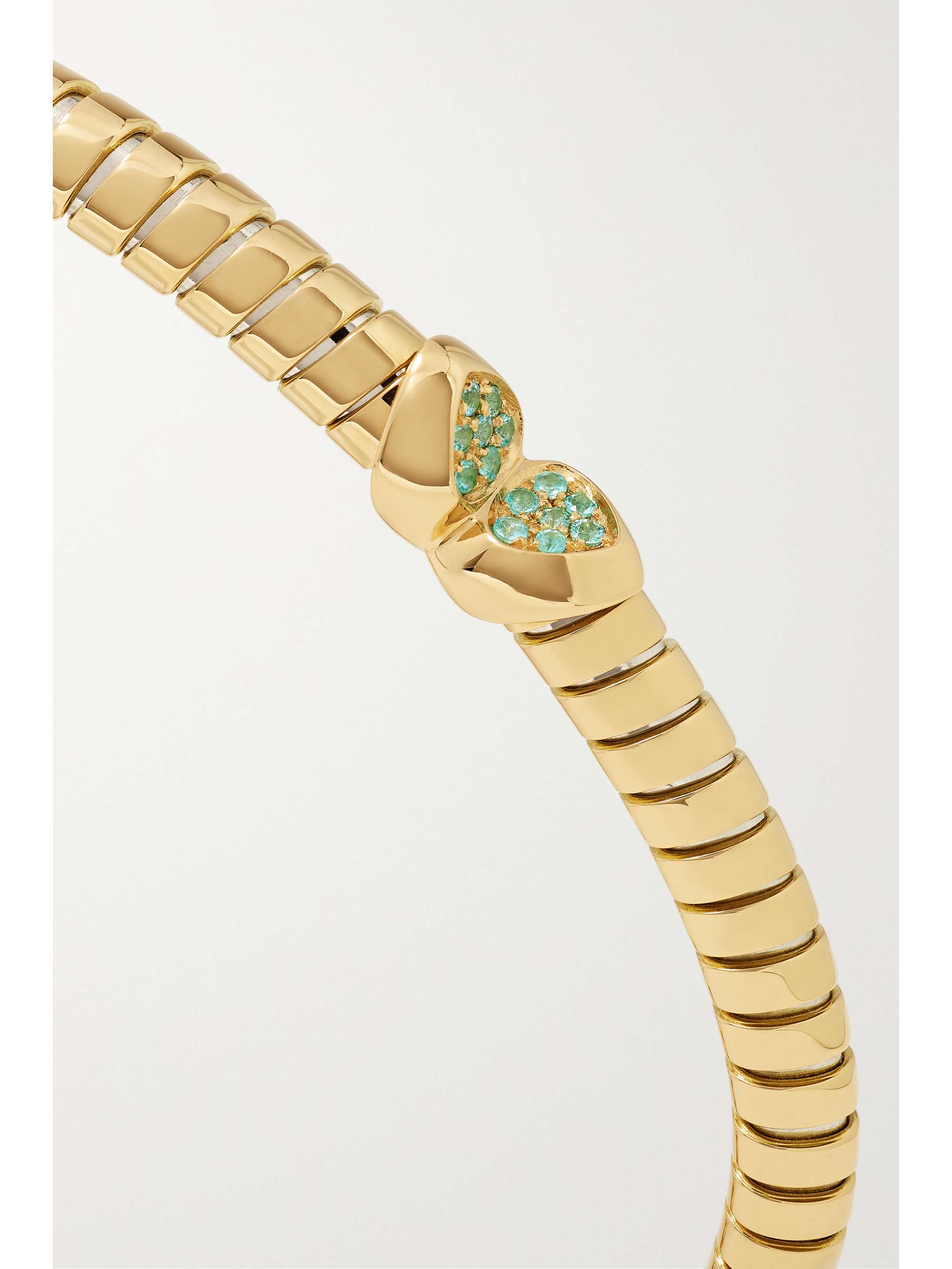 MARINA B Trisolina 18-karat gold tourmaline cuff