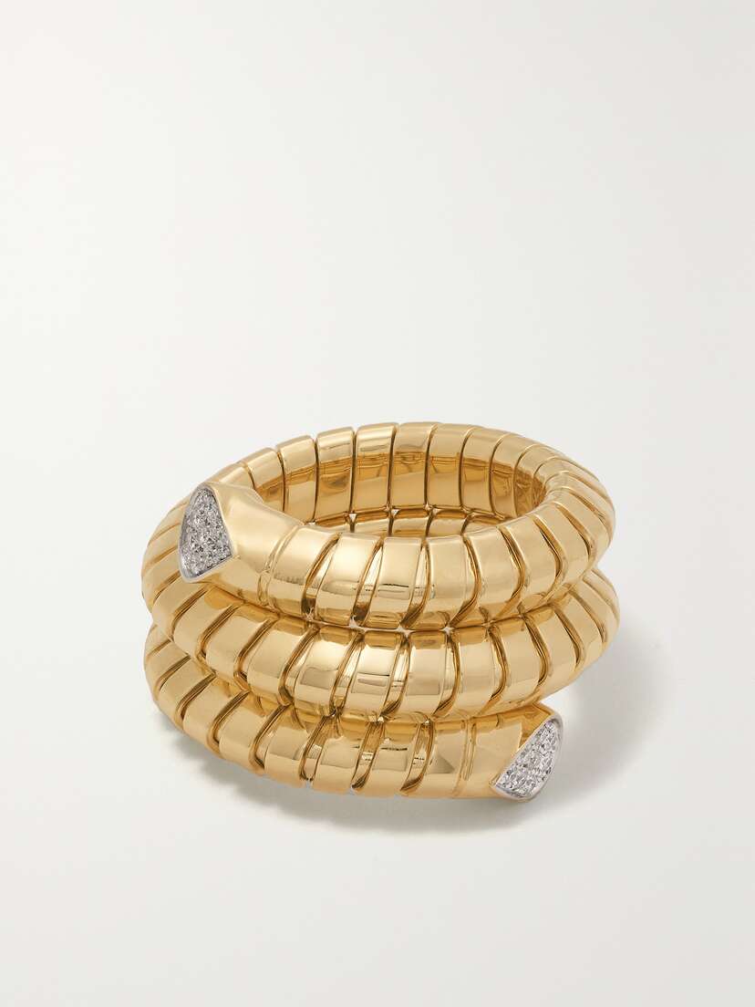 Marina B Trisola 18-karat Gold Diamond Ring
