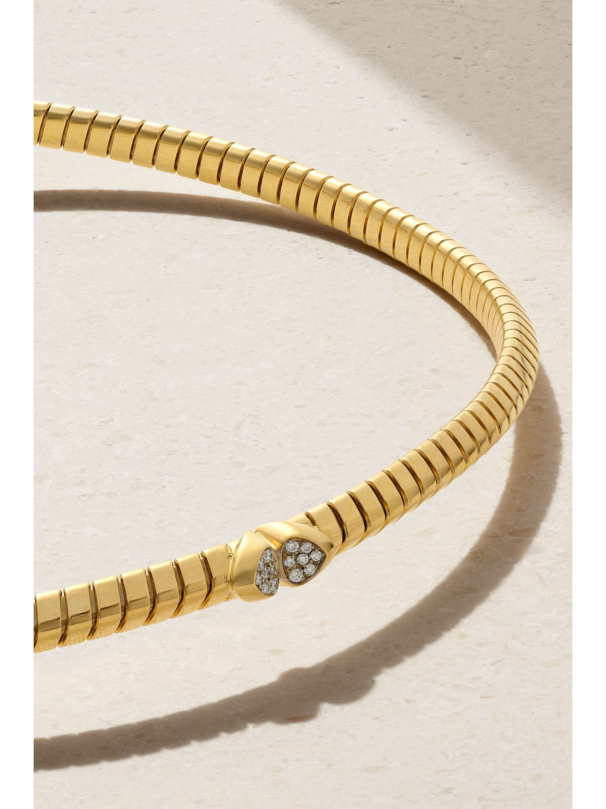 MARINA B Trisolina 18-karat gold diamond choker