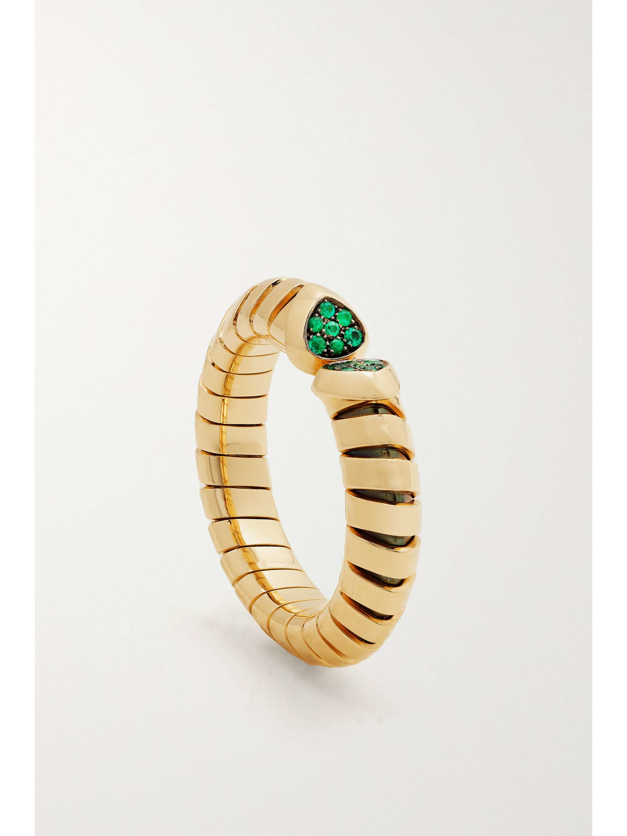 MARINA B Trisolina 18-karat gold emerald ring