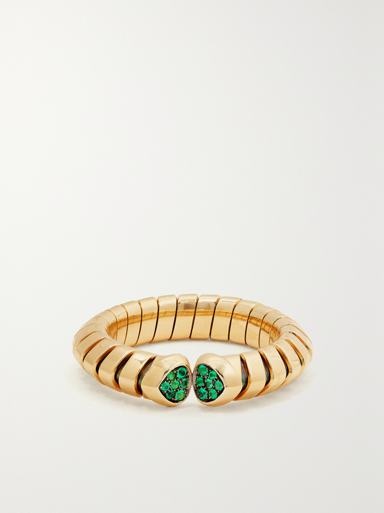 Marina B - Trisolina 18-karat Gold Emerald Ring - 5