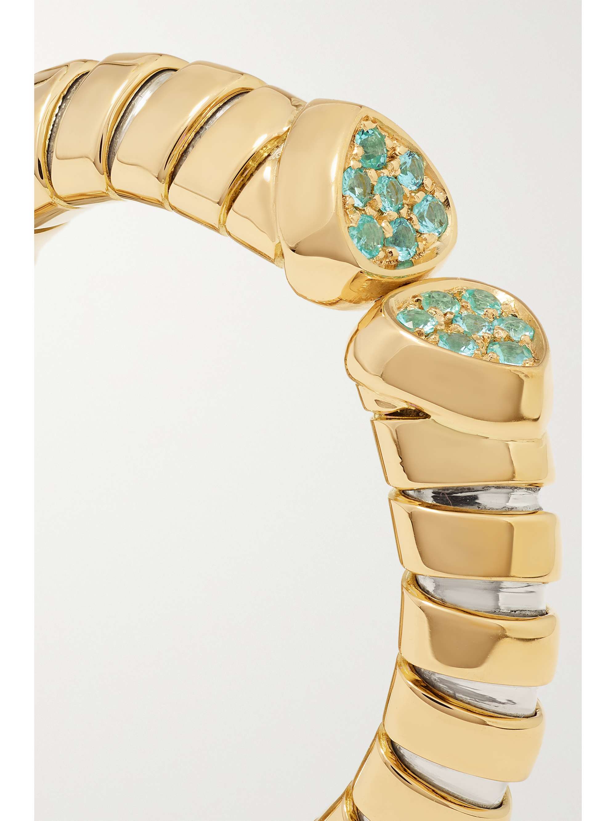 MARINA B Trisolina 18-karat gold, silver and tourmaline ring