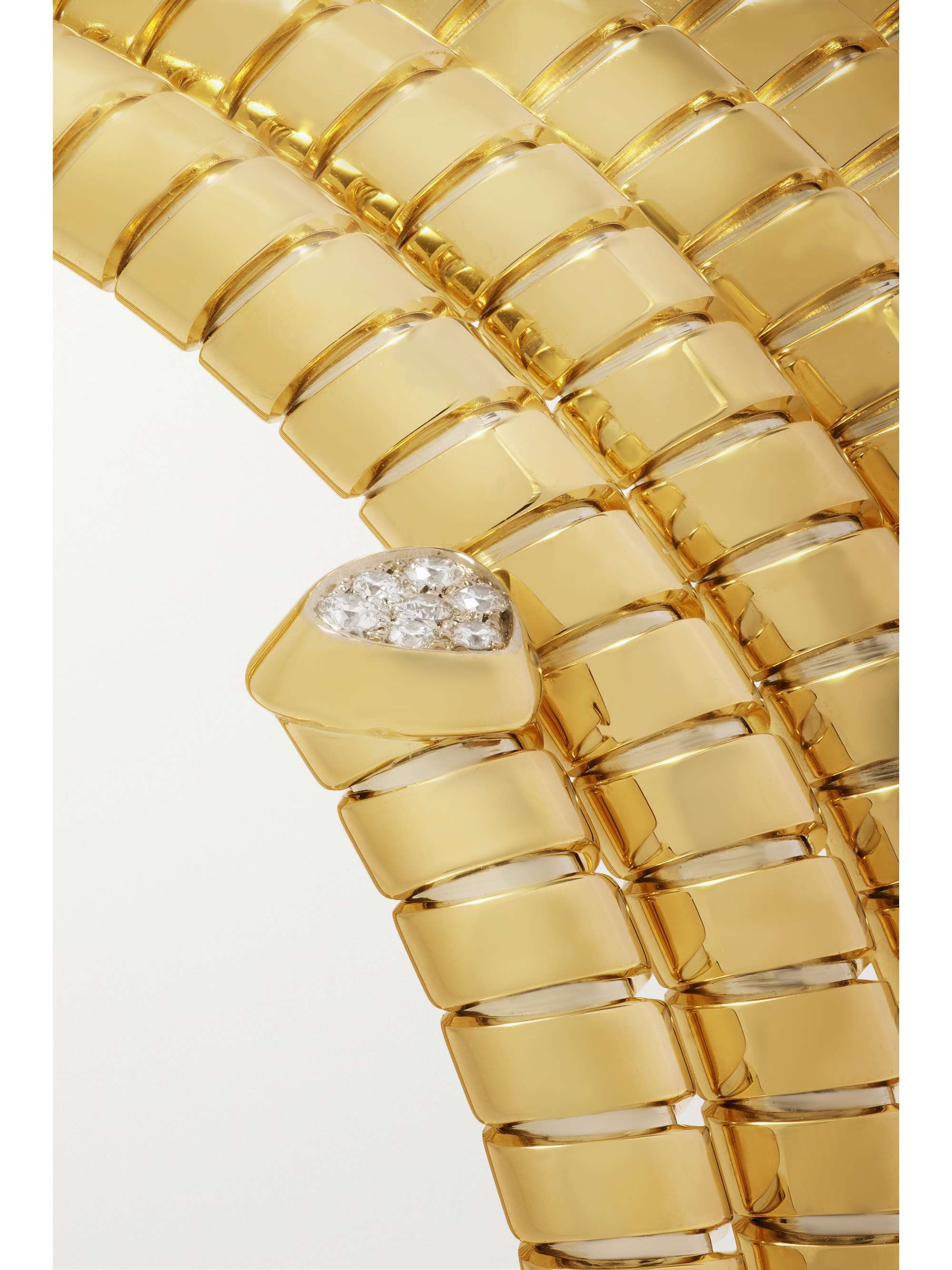 MARINA B Trisolina Five Row 18-karat gold diamond bangle